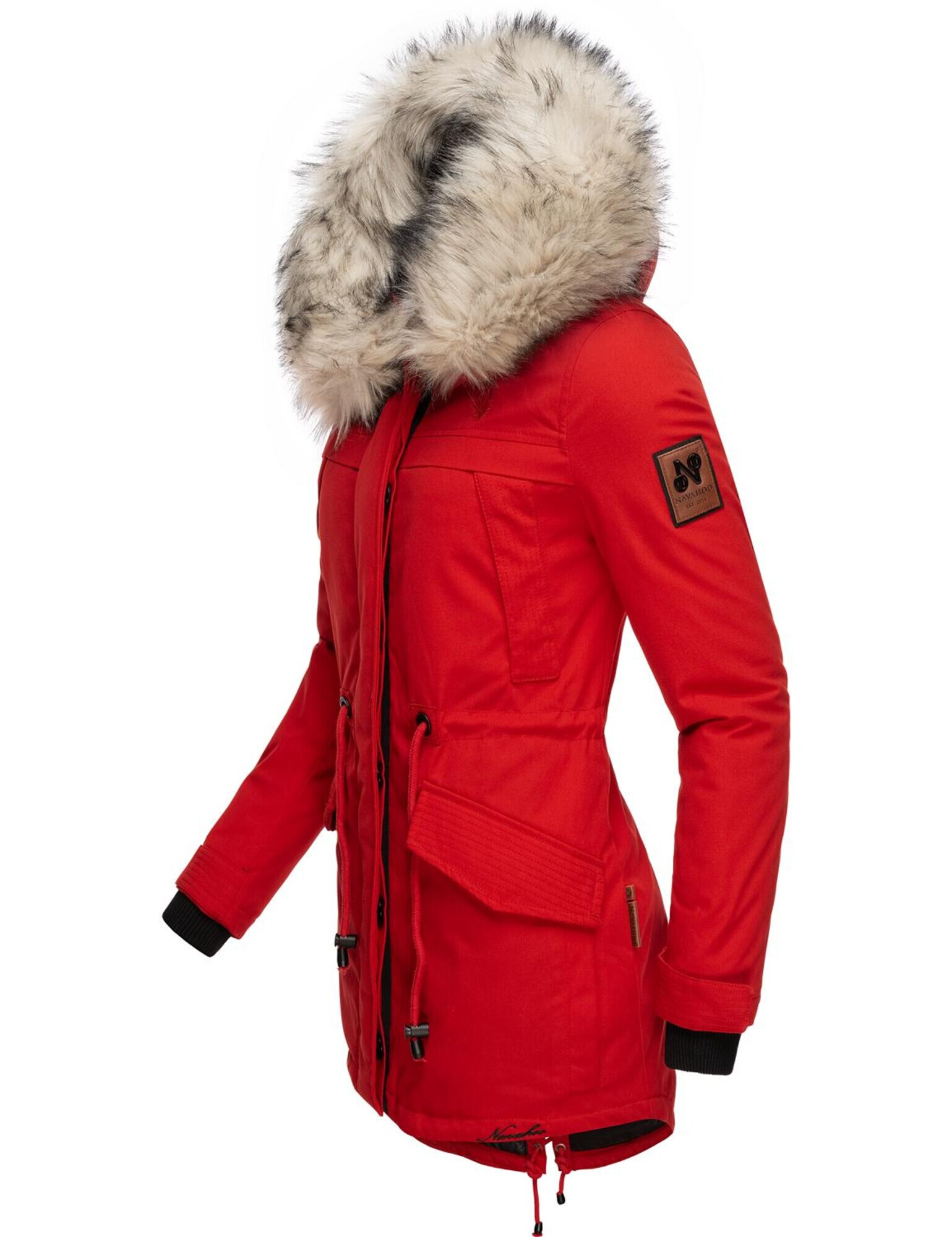 NAVAHOO Parka de iarnă crem / roșu / negru - Pled.ro