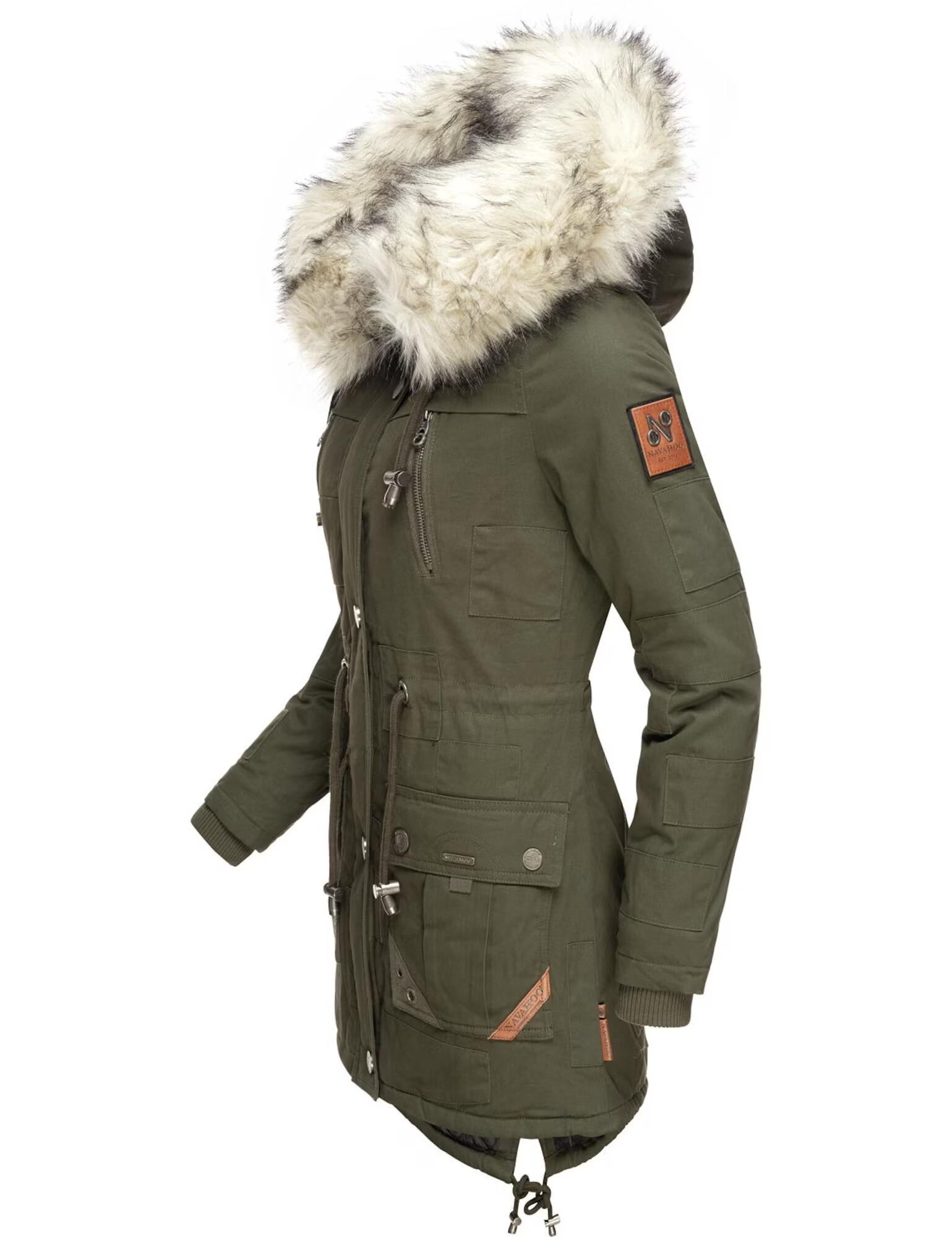 NAVAHOO Parka de iarnă 'Honigfee' kaki - Pled.ro