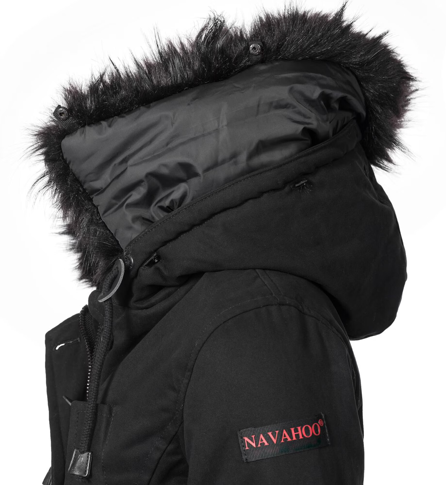 NAVAHOO Parka de iarnă 'Luluna' negru - Pled.ro