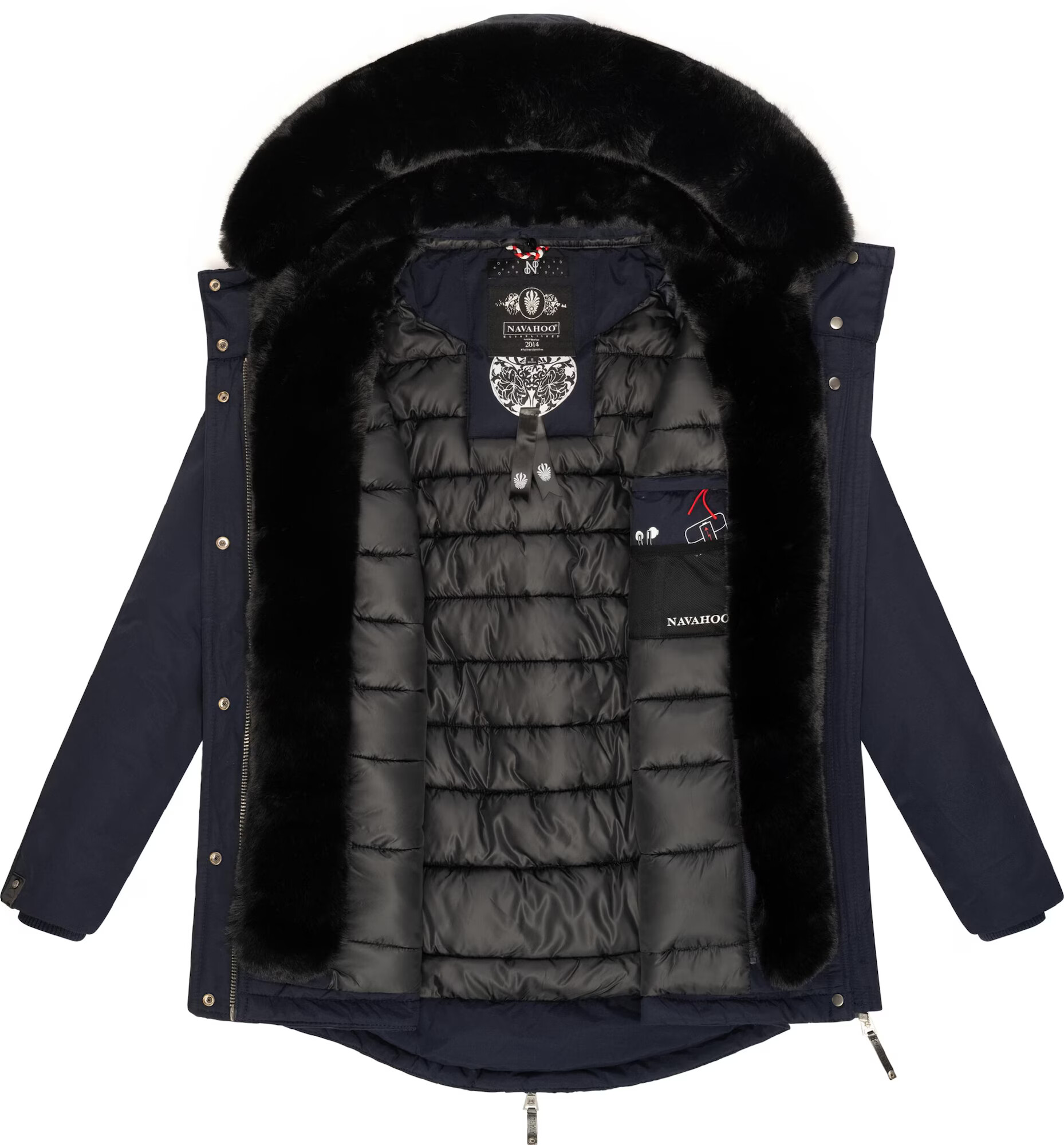 NAVAHOO Parka de iarnă 'Sweety Deluxe' bleumarin - Pled.ro