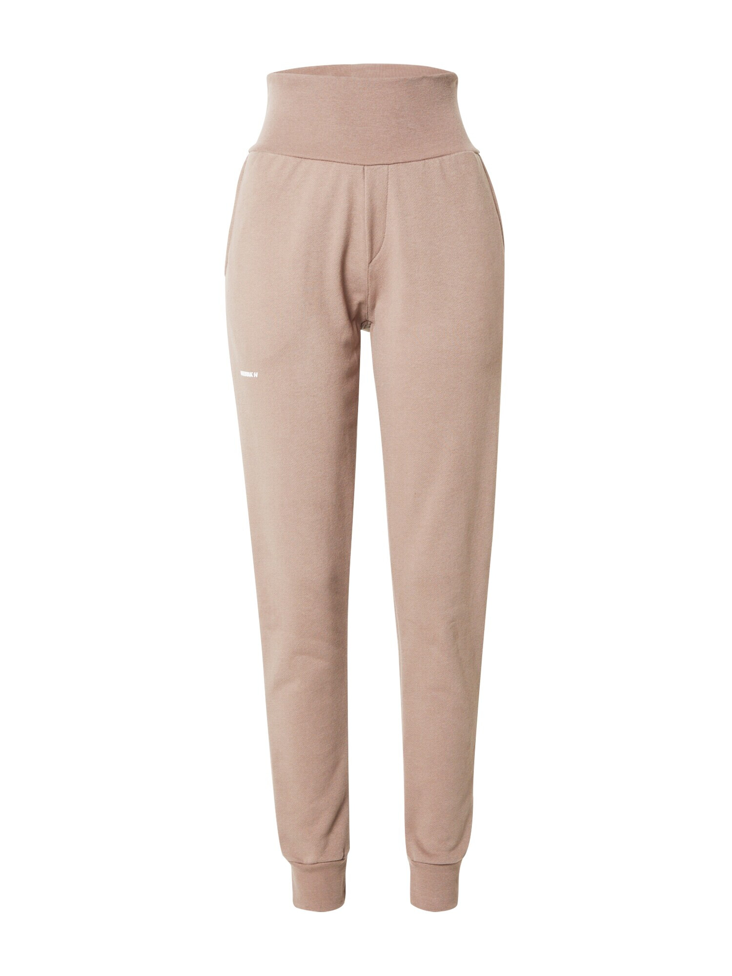 NEBBIA Pantaloni sport 'Feeling Good' maro deschis / alb - Pled.ro