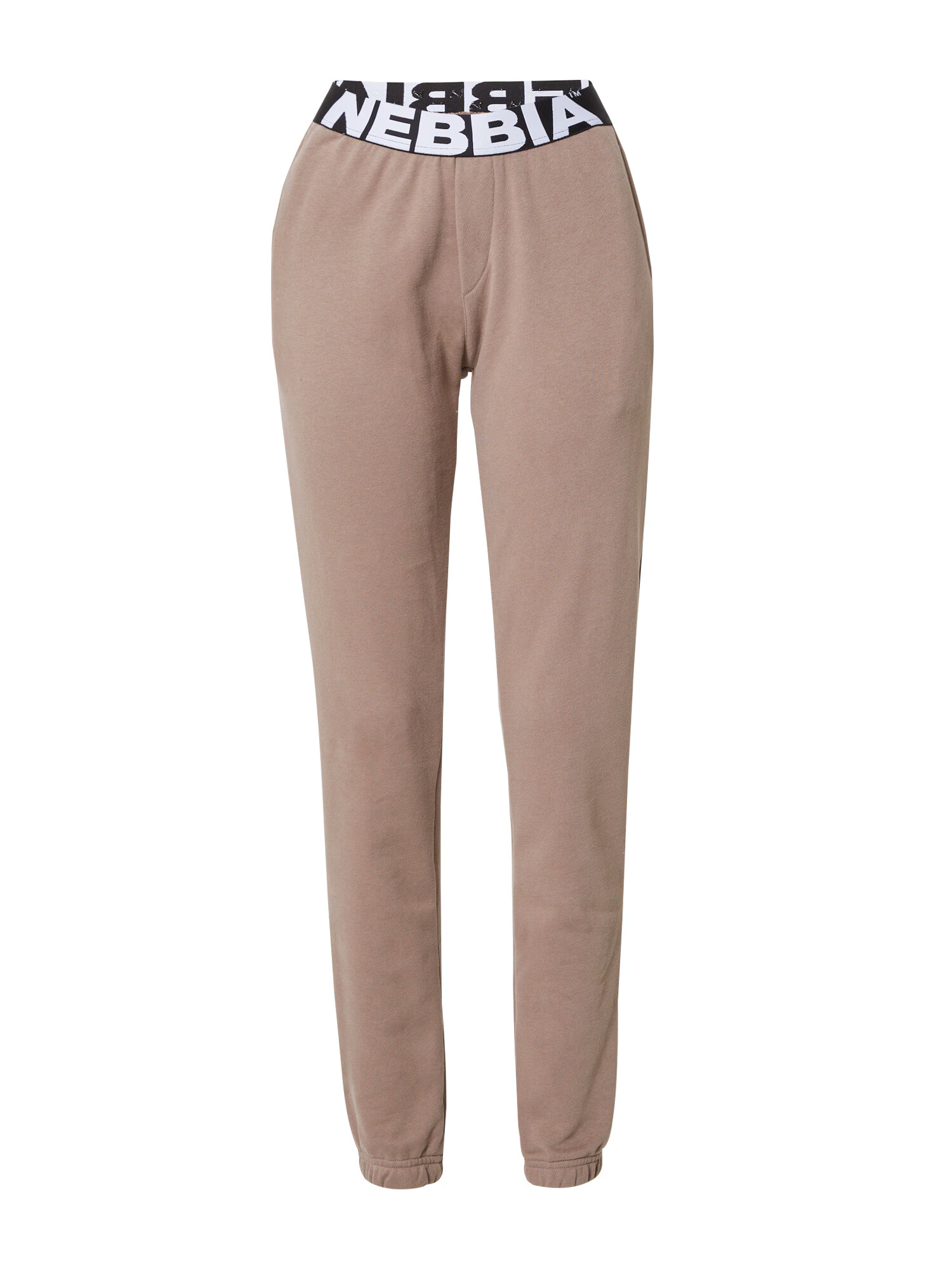 NEBBIA Pantaloni sport maro deschis / negru / alb - Pled.ro