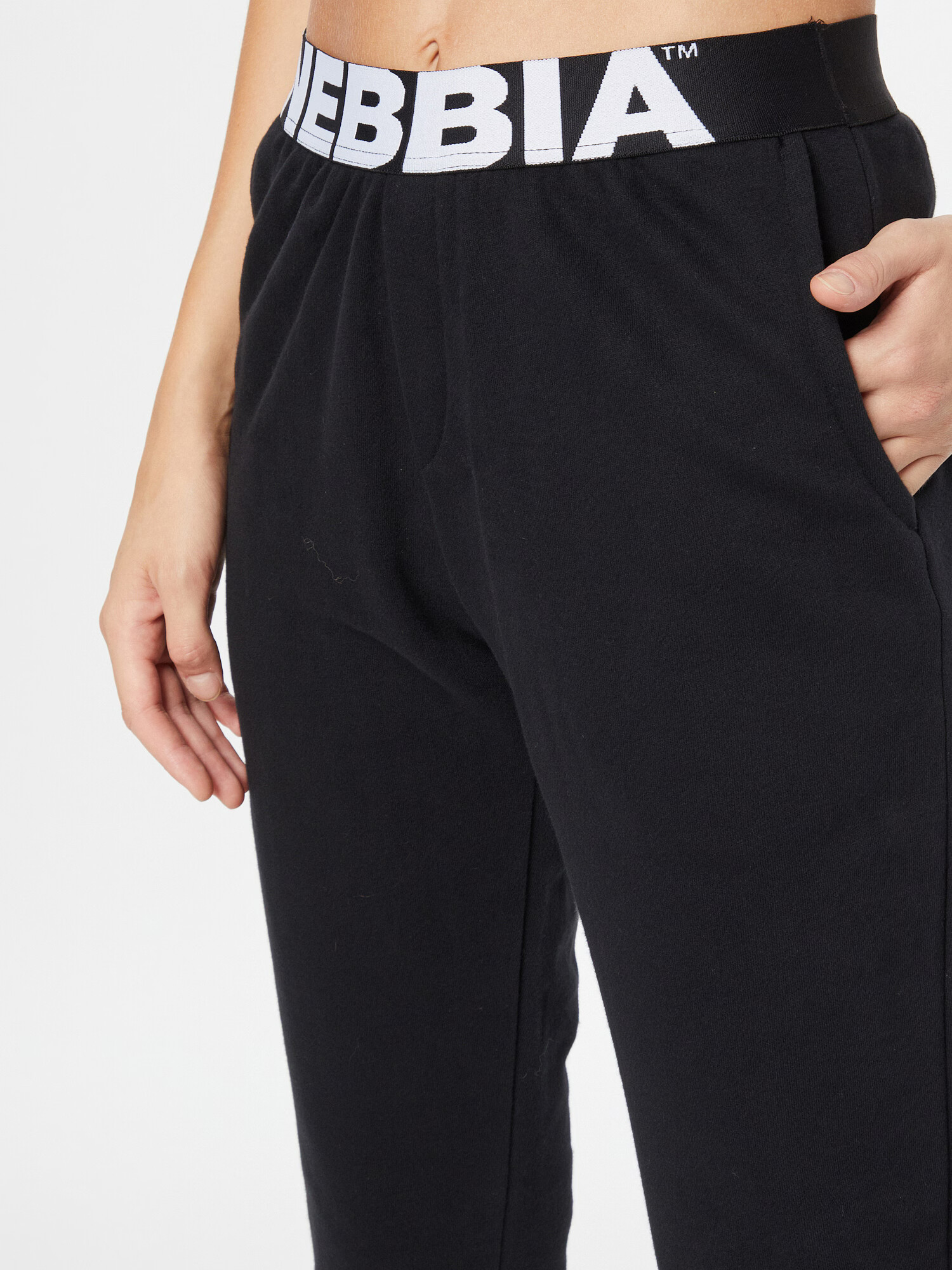 NEBBIA Pantaloni sport negru / alb - Pled.ro