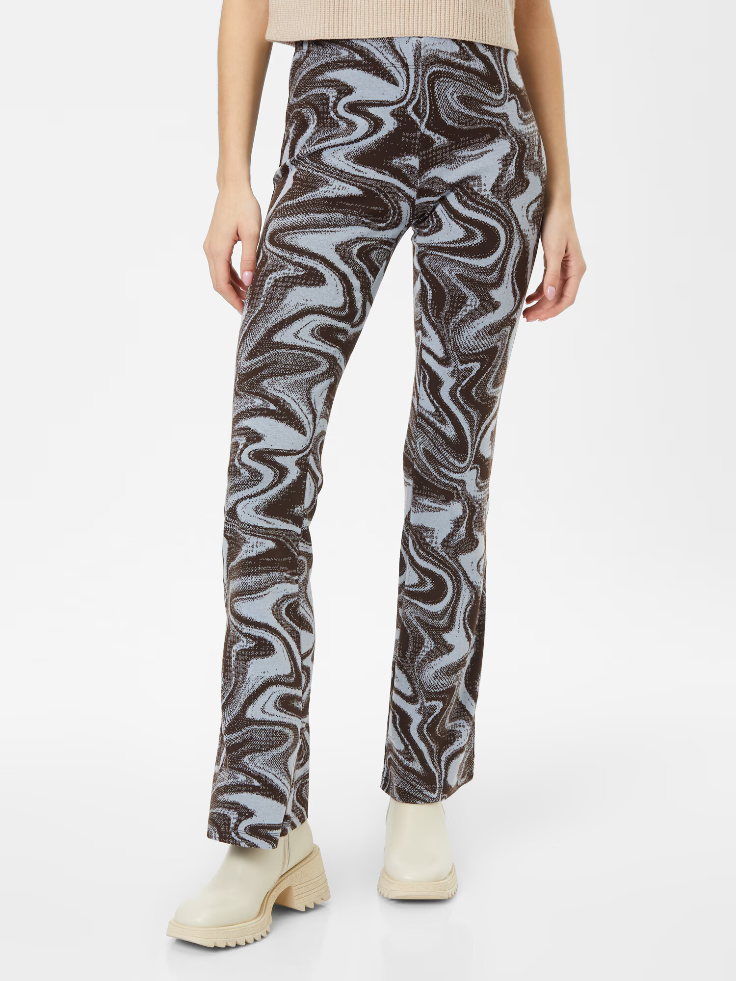 NEON & NYLON Leggings 'LELOU' albastru deschis / maro închis - Pled.ro