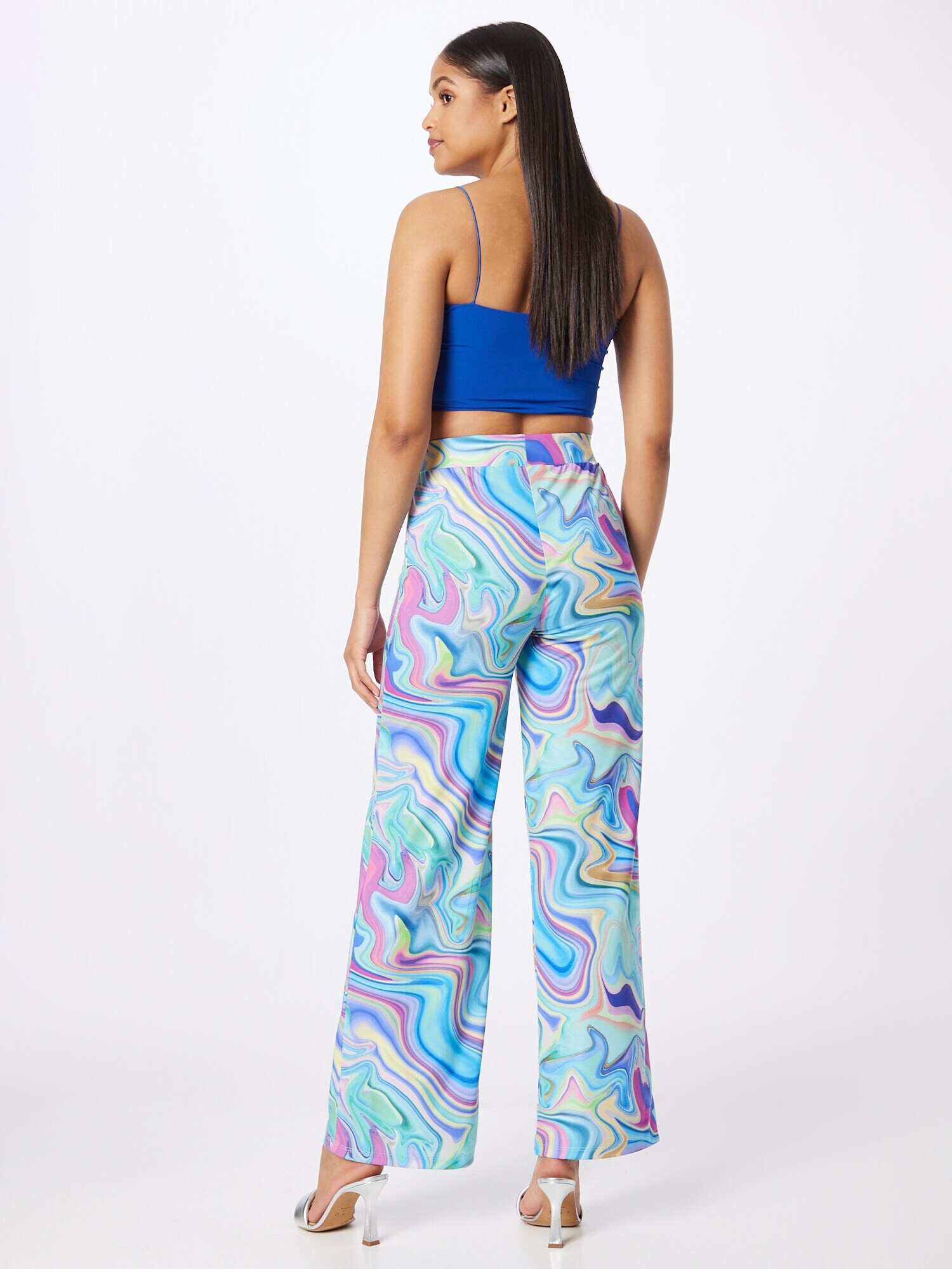 NEON & NYLON Pantaloni 'SKYLAR' turcoaz / galben / albastru violet / mov pastel / roz - Pled.ro