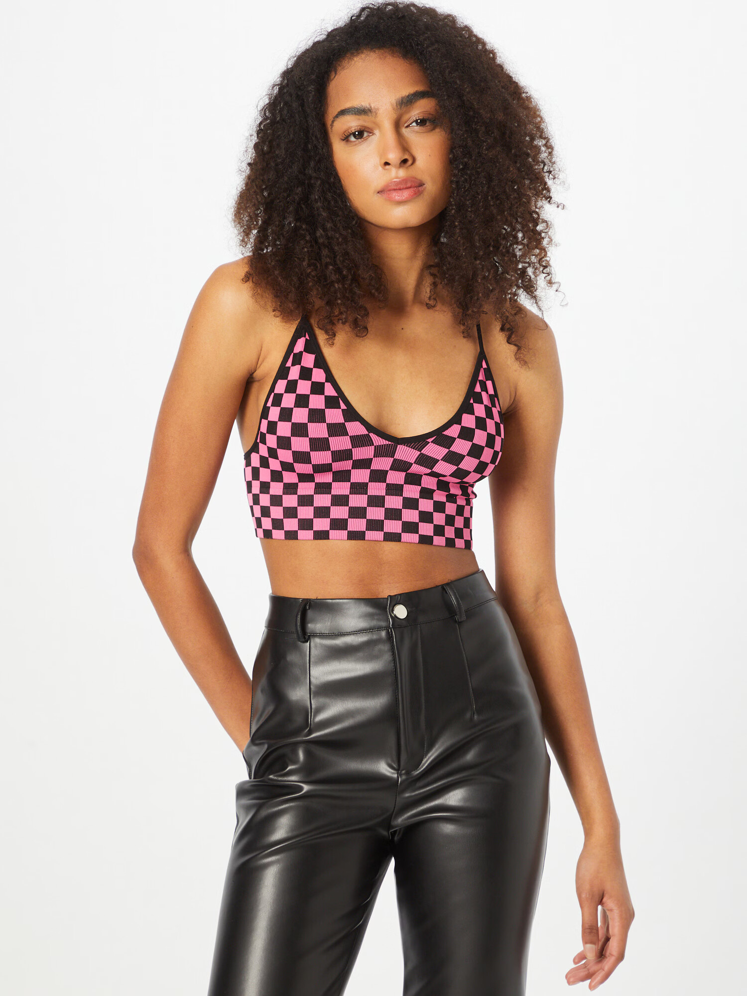 NEON & NYLON Top 'LAINEY' roz / negru - Pled.ro