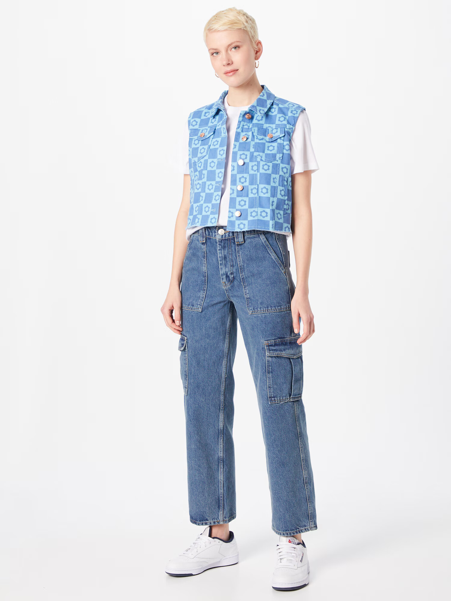 NEON & NYLON Vestă 'CRASH-TRISH' albastru denim / albastru deschis - Pled.ro