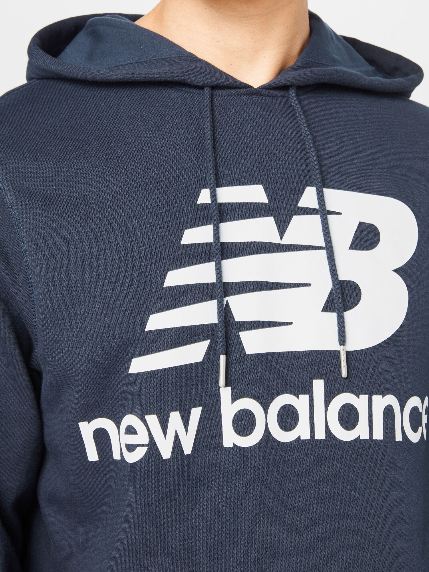 new balance Bluză de molton albastru noapte / alb - Pled.ro