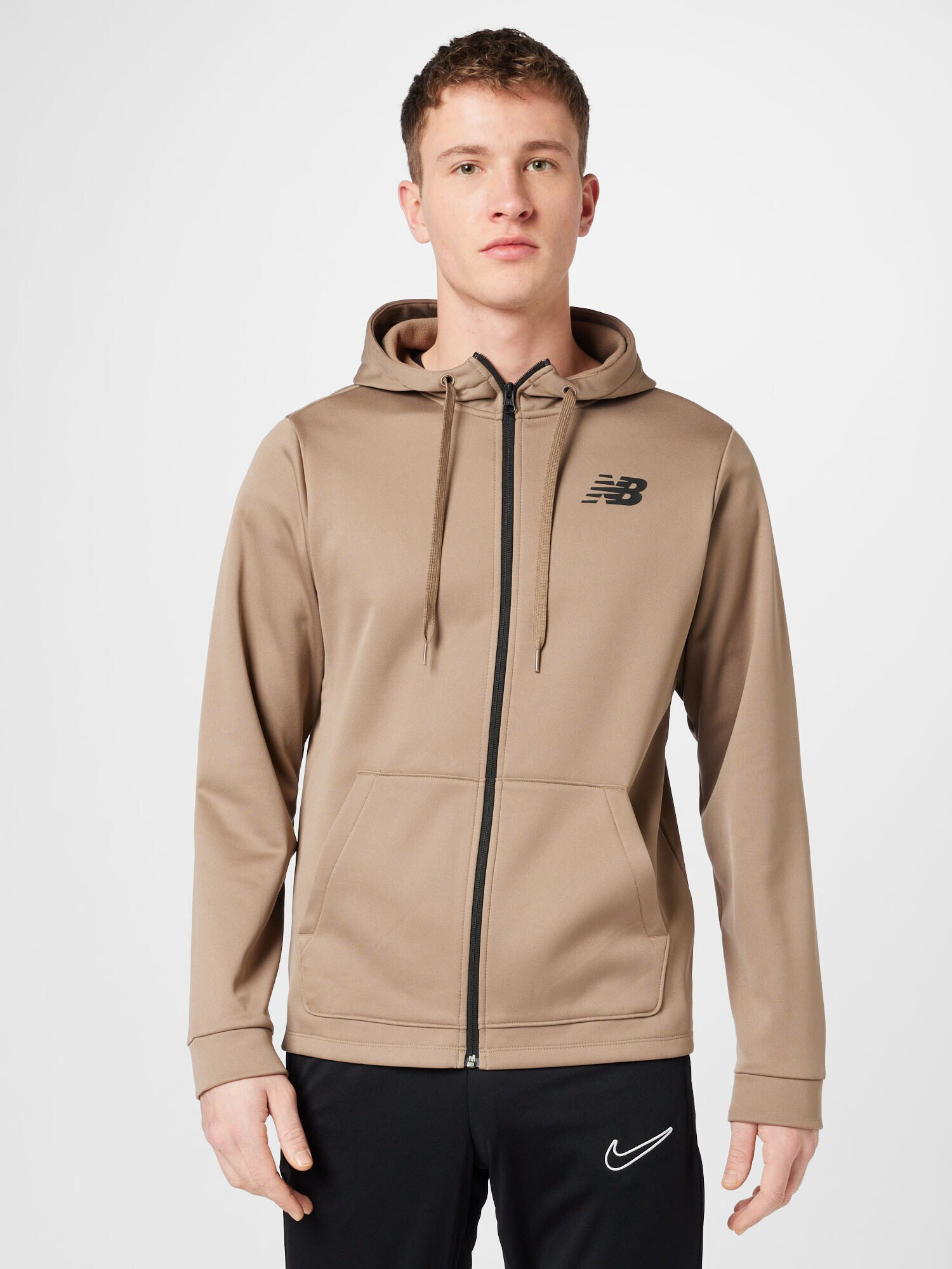 new balance Jachetă fleece funcțională bej închis / negru - Pled.ro