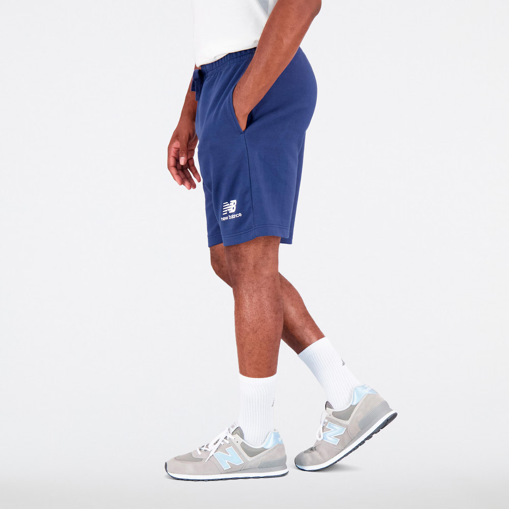 new balance Pantaloni bleumarin / alb - Pled.ro