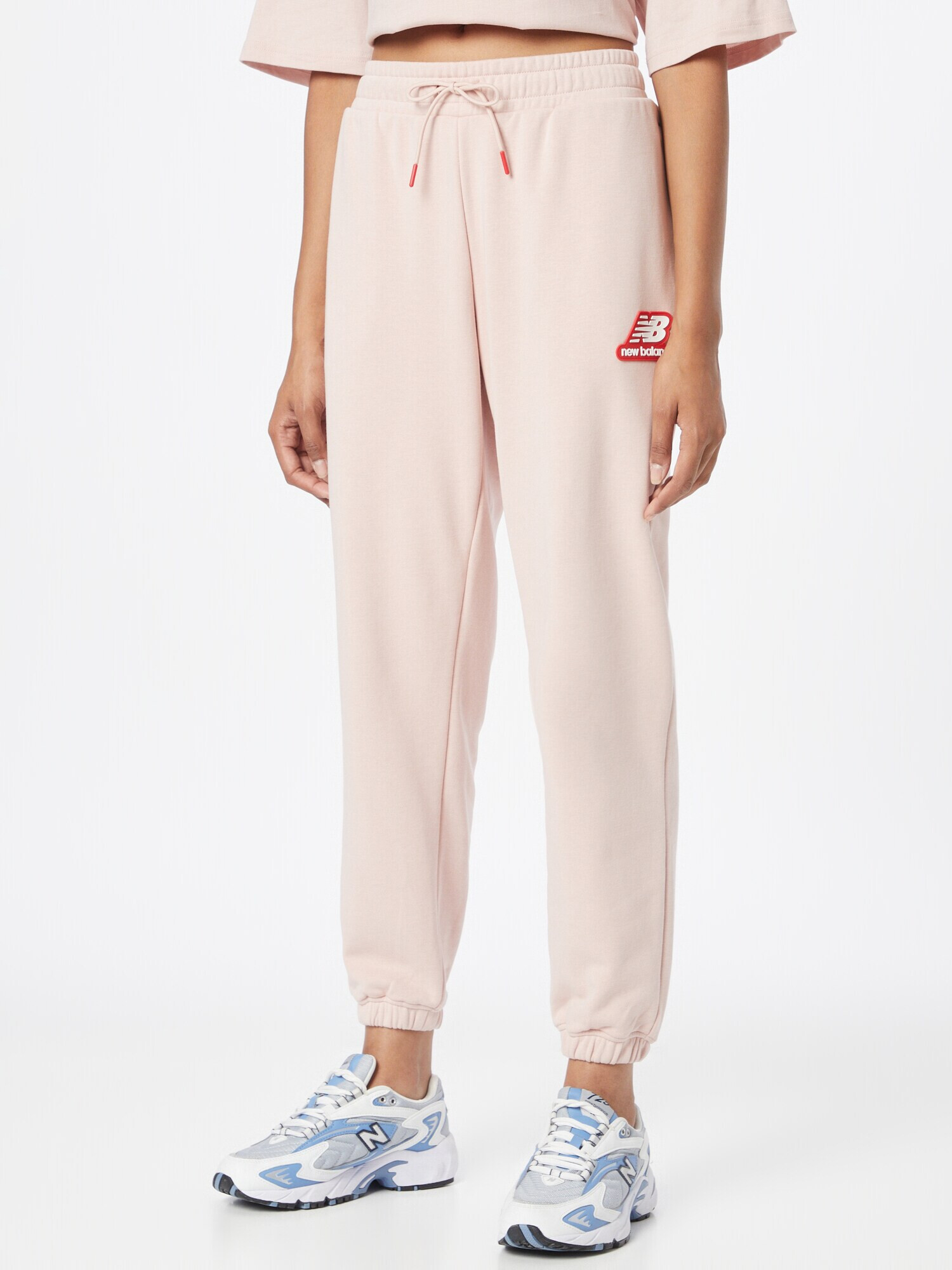 new balance Pantaloni 'Candy' roz / roz pastel / alb - Pled.ro