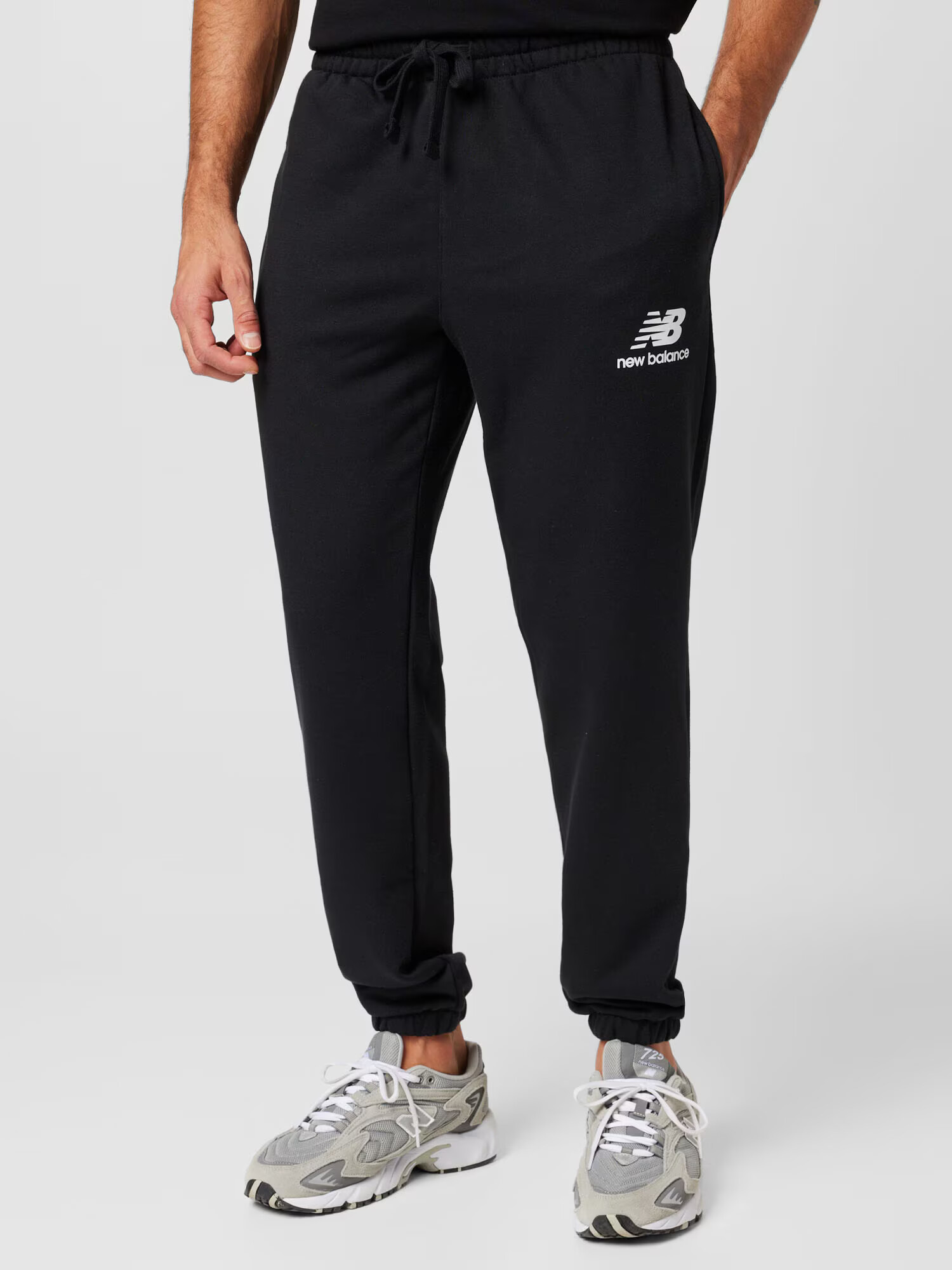 new balance Pantaloni negru / alb - Pled.ro