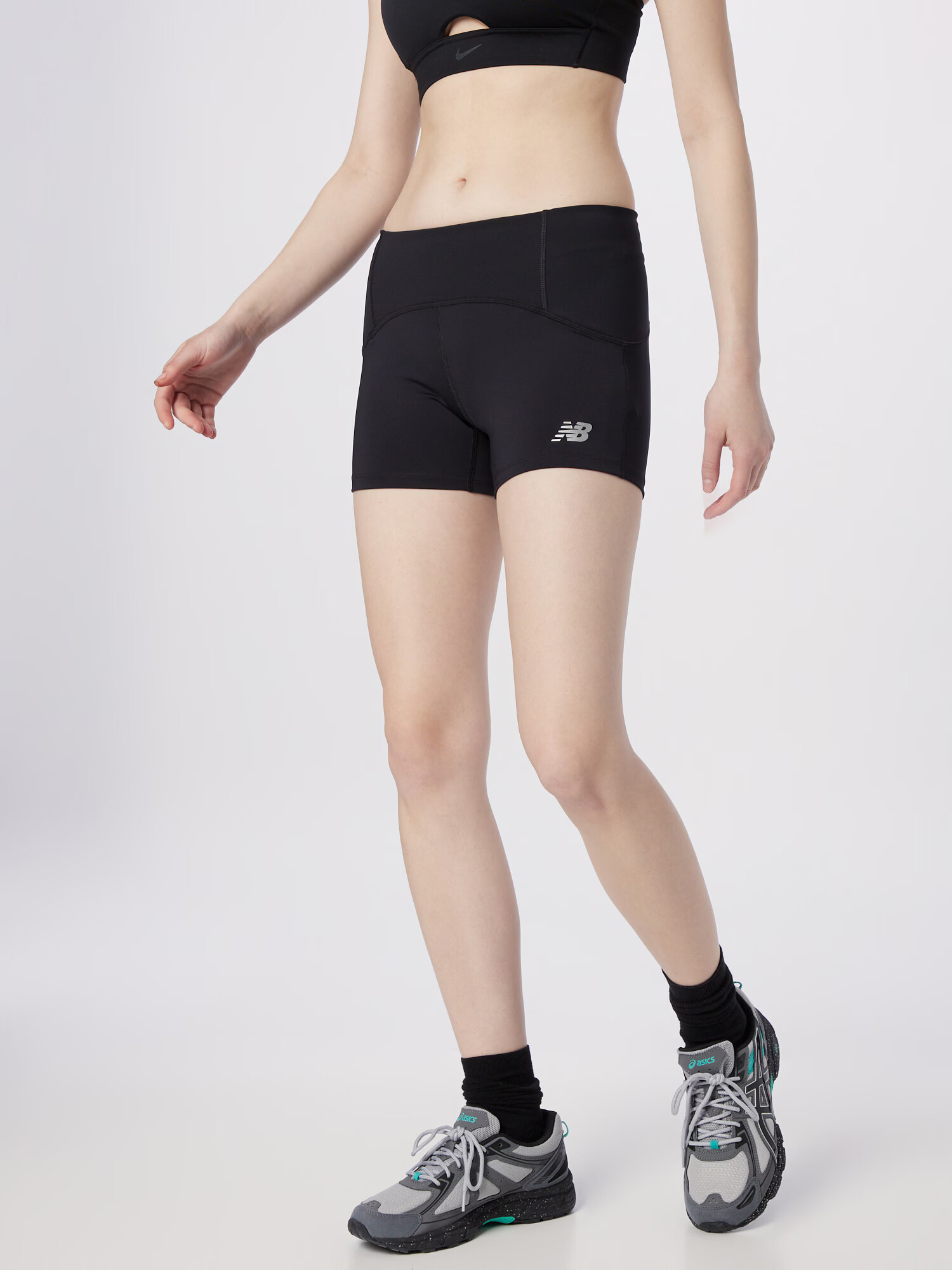 new balance Pantaloni sport 'Accelerate' negru / alb - Pled.ro