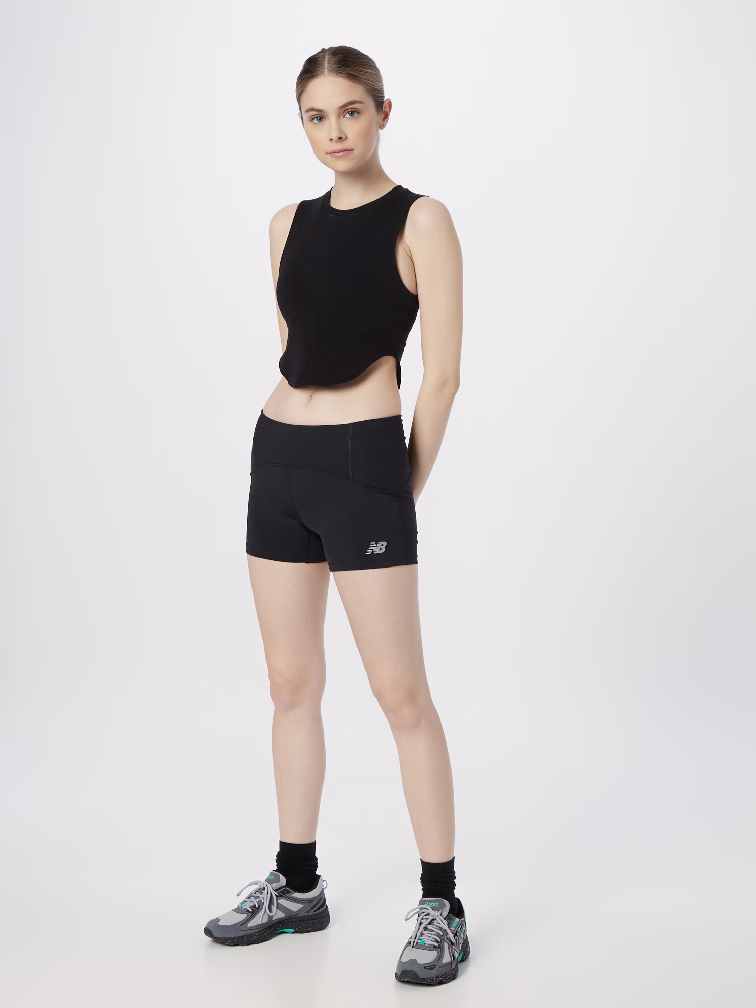 new balance Pantaloni sport 'Accelerate' negru / alb - Pled.ro