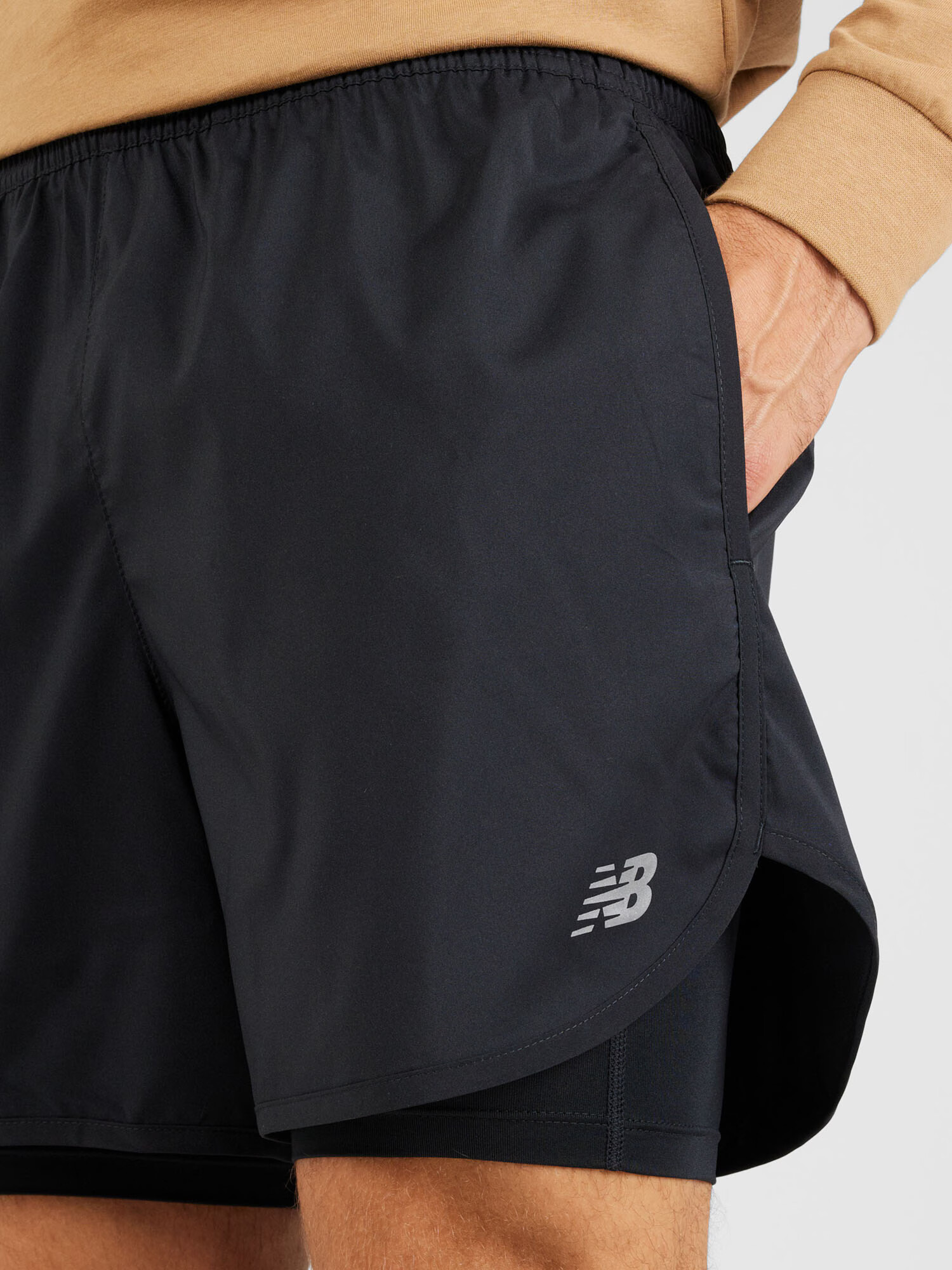 new balance Pantaloni sport 'Accelerate Pacer' negru / alb - Pled.ro