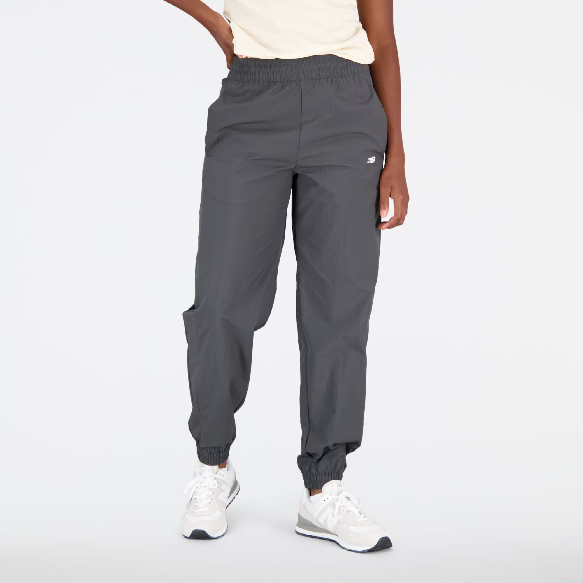 new balance Pantaloni sport gri / alb - Pled.ro