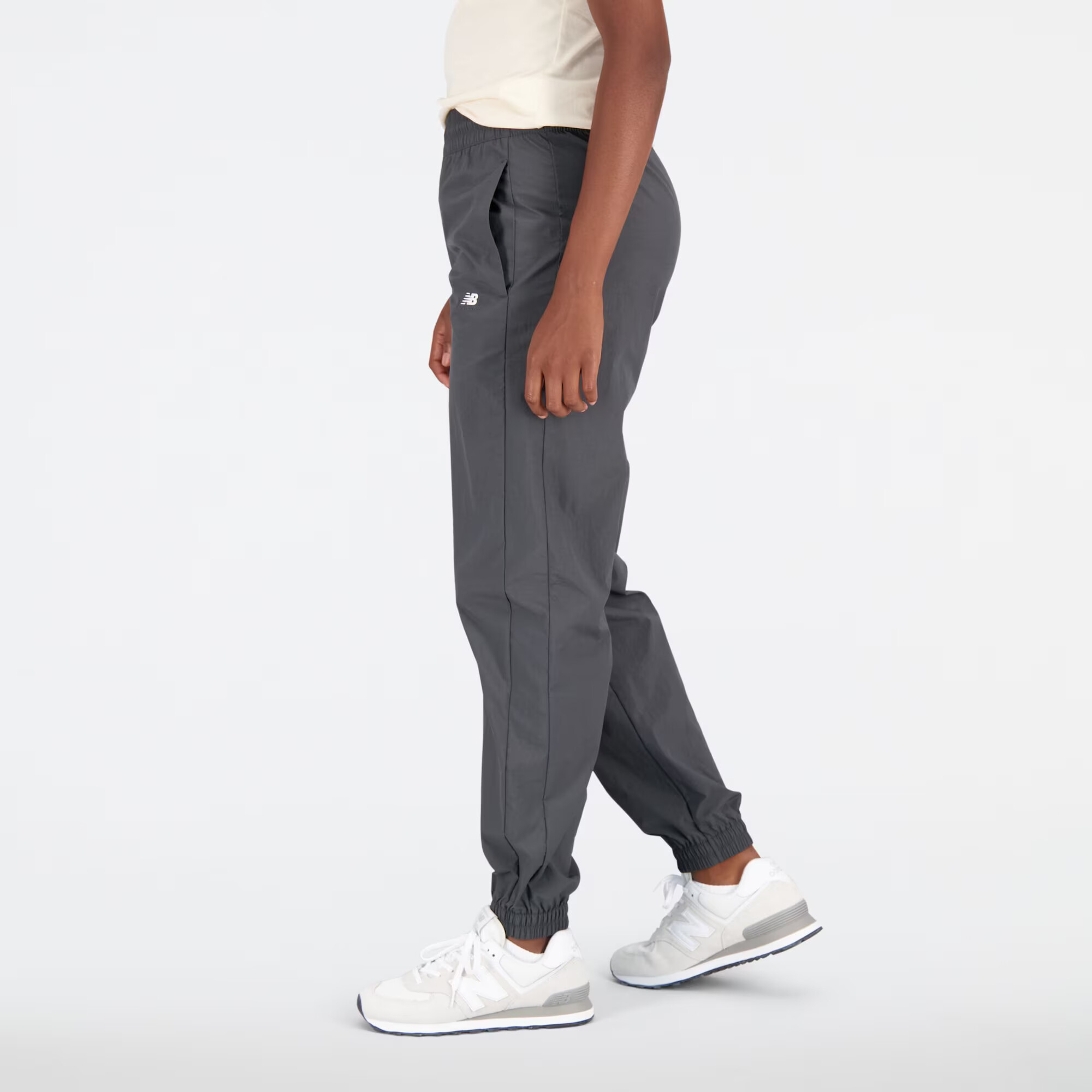 new balance Pantaloni sport gri / alb - Pled.ro