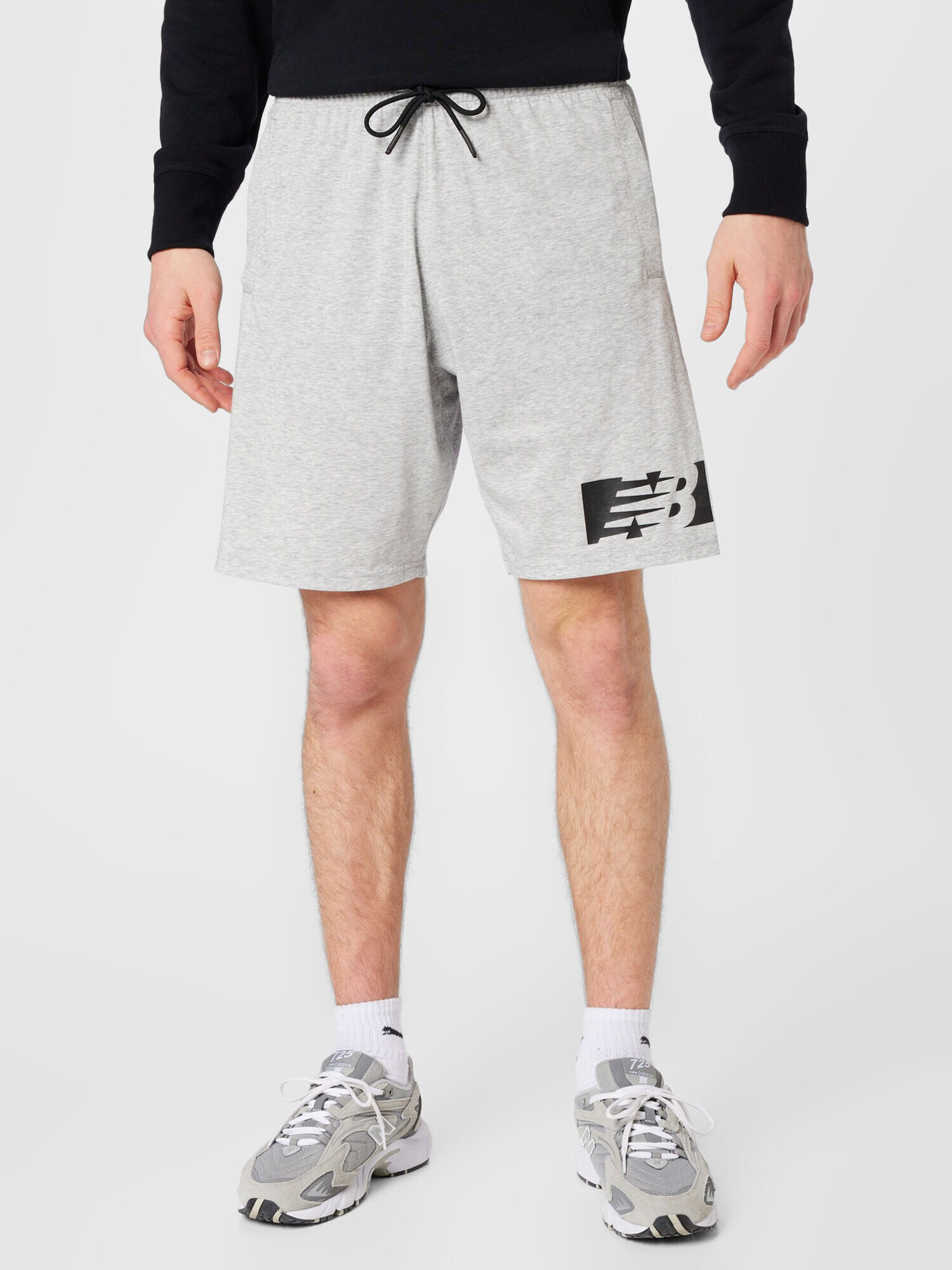 new balance Pantaloni sport gri deschis / negru - Pled.ro