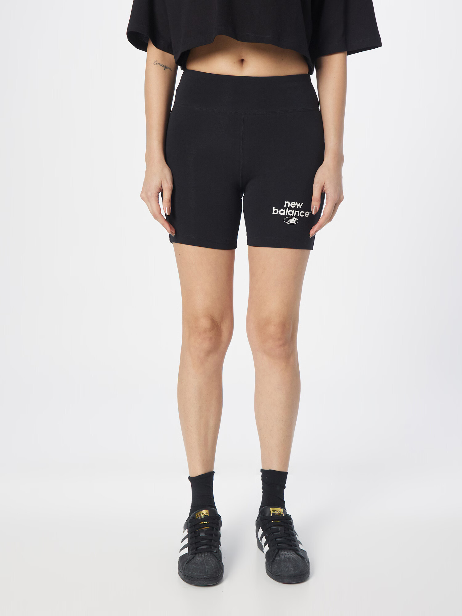 new balance Pantaloni sport negru / alb - Pled.ro