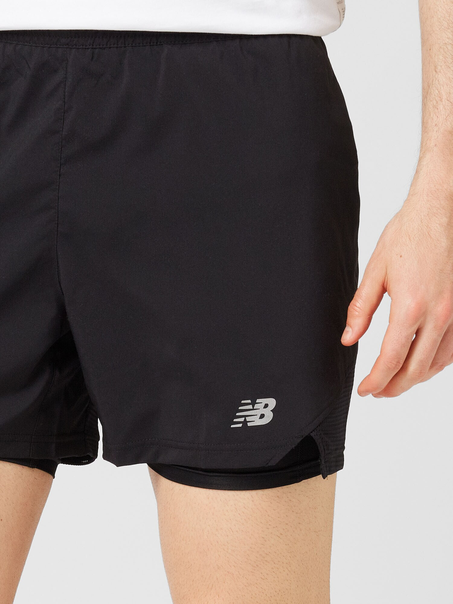 new balance Pantaloni sport negru / alb - Pled.ro