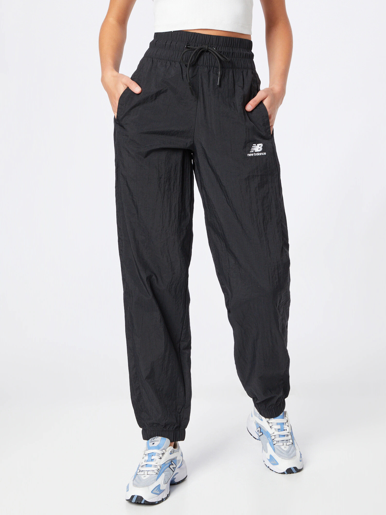 new balance Pantaloni sport negru / alb - Pled.ro