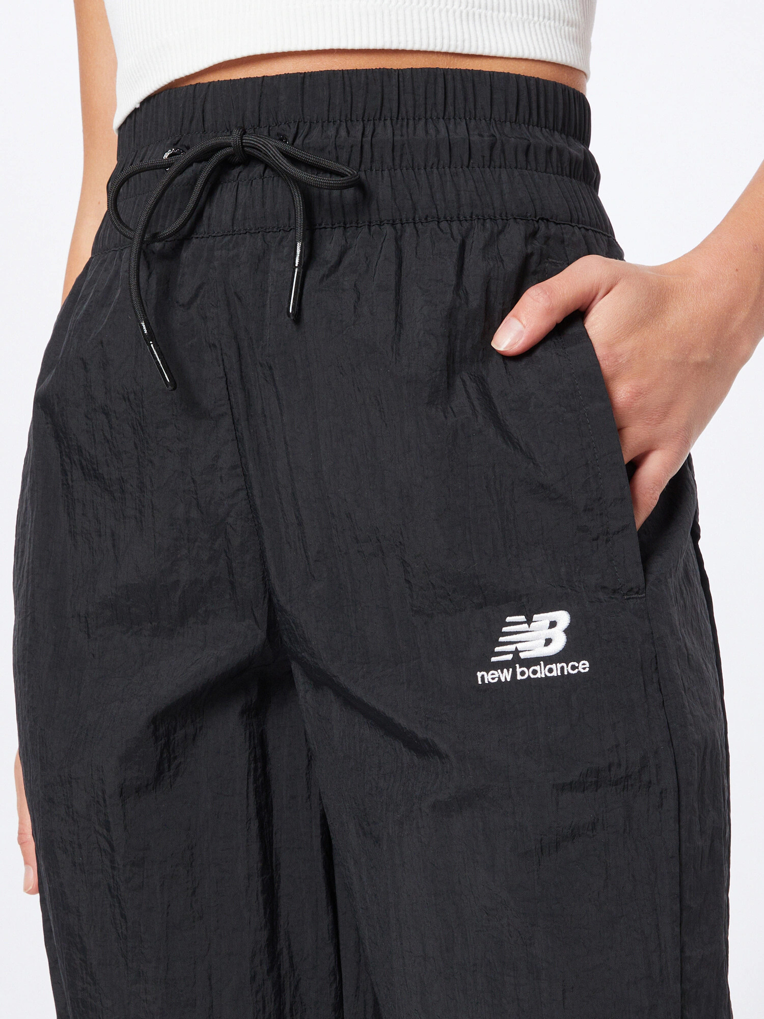 new balance Pantaloni sport negru / alb - Pled.ro