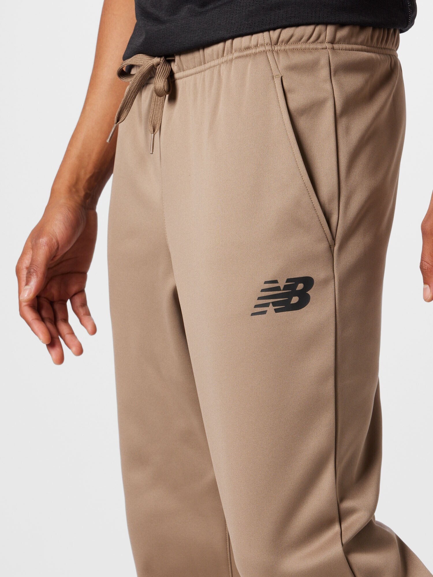 new balance Pantaloni sport 'Tenacity' bej închis / negru - Pled.ro