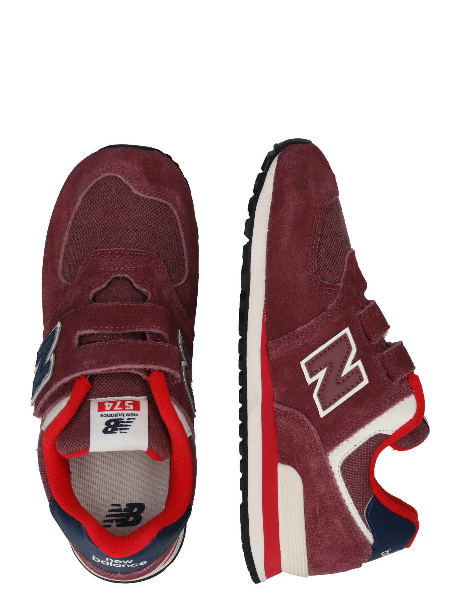 new balance Sneaker '574' bleumarin / roșu / roșu burgundy / alb - Pled.ro