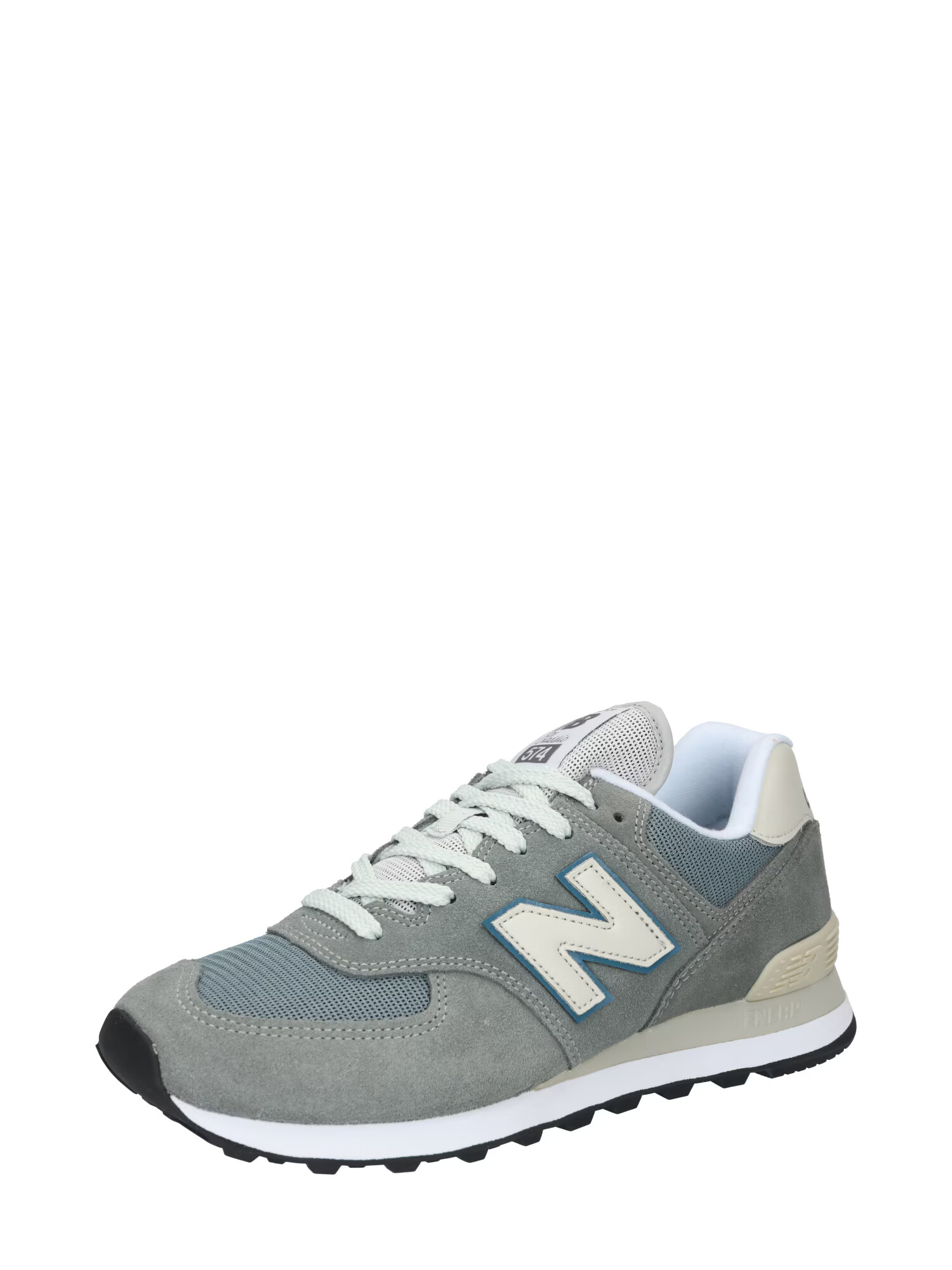 new balance Sneaker low '574' gri / gri deschis / verde petrol / alb - Pled.ro