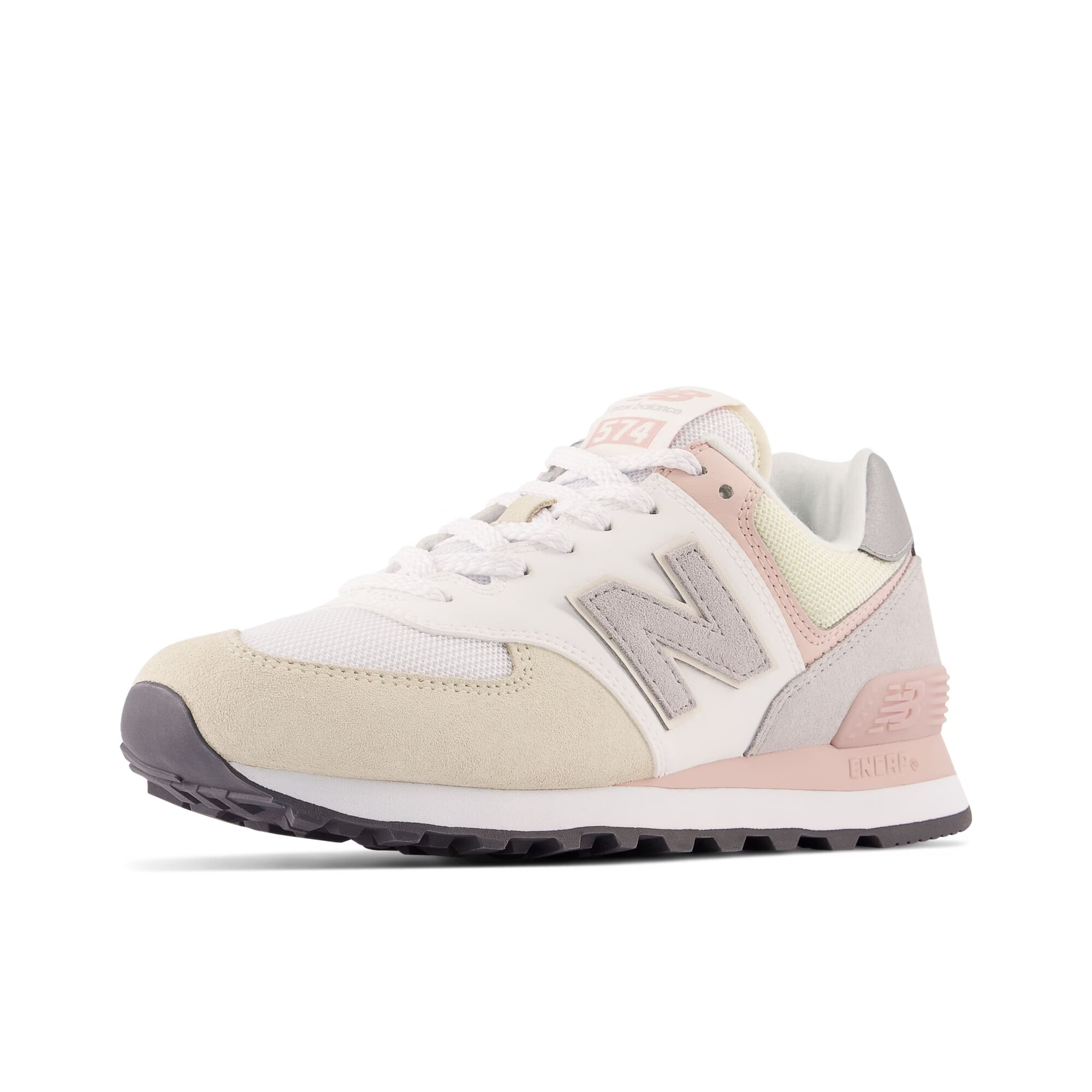 new balance Sneaker low '574' nisipiu / gri argintiu / roz pastel / alb - Pled.ro