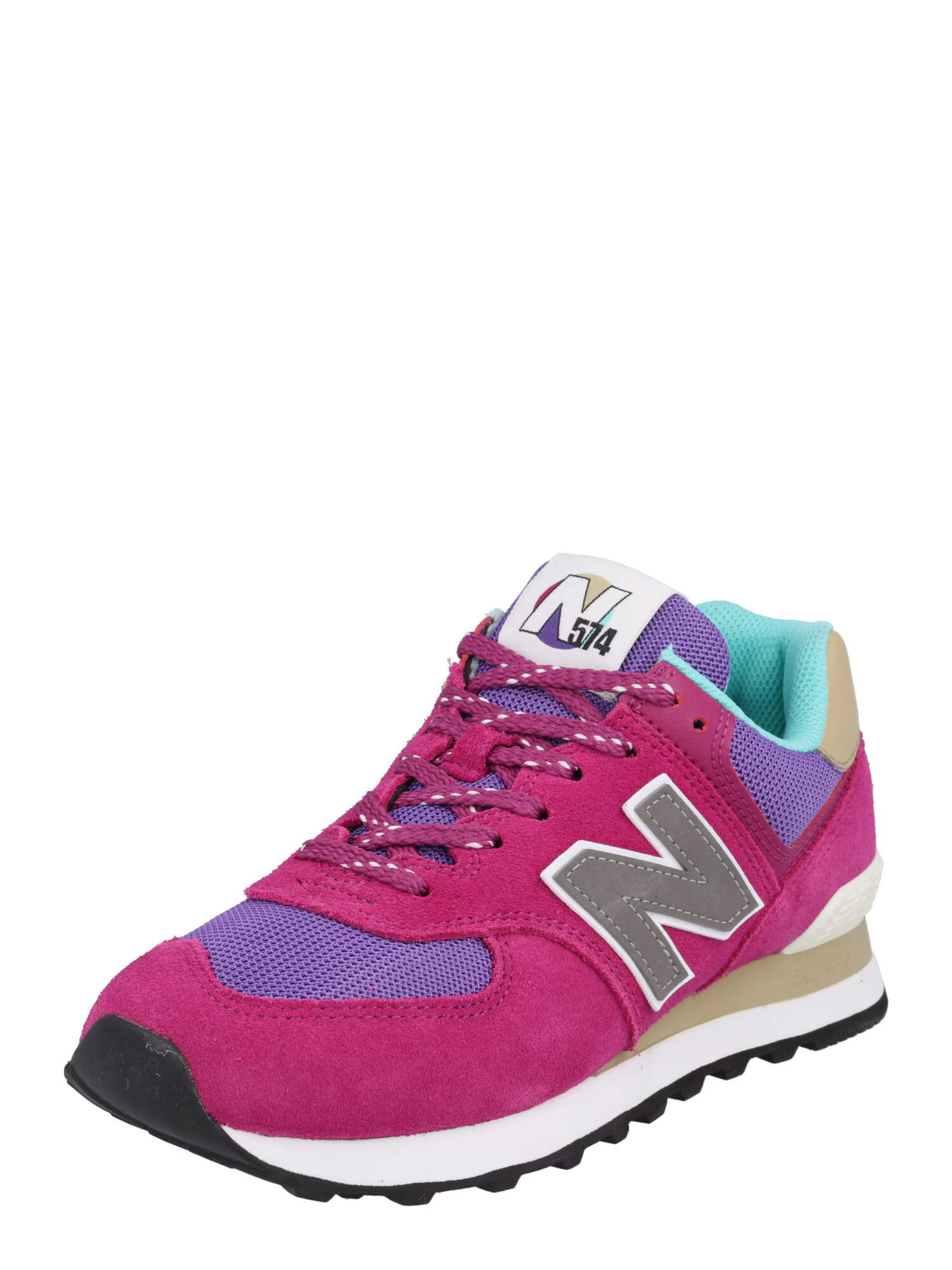 new balance Sneaker low '574' nisipiu / pământiu / mov închis / magenta - Pled.ro