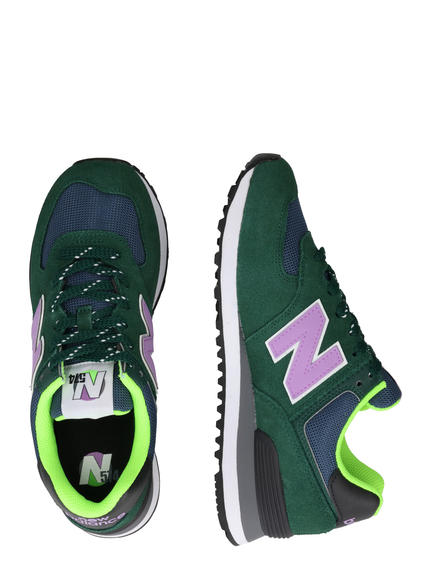 new balance Sneaker low '574' verde / mov orhidee / negru - Pled.ro