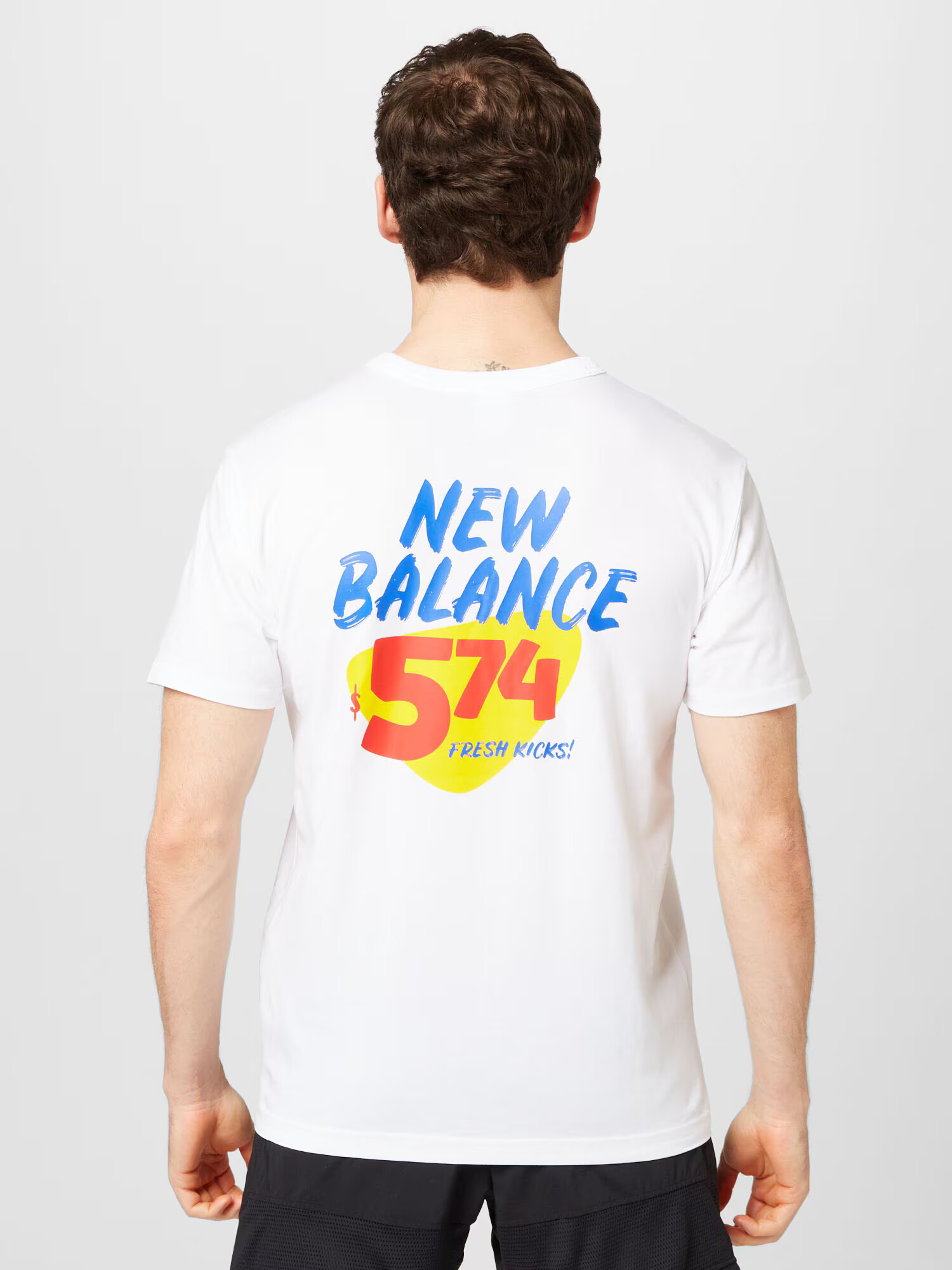 new balance Tricou albastru regal / galben / alb murdar - Pled.ro