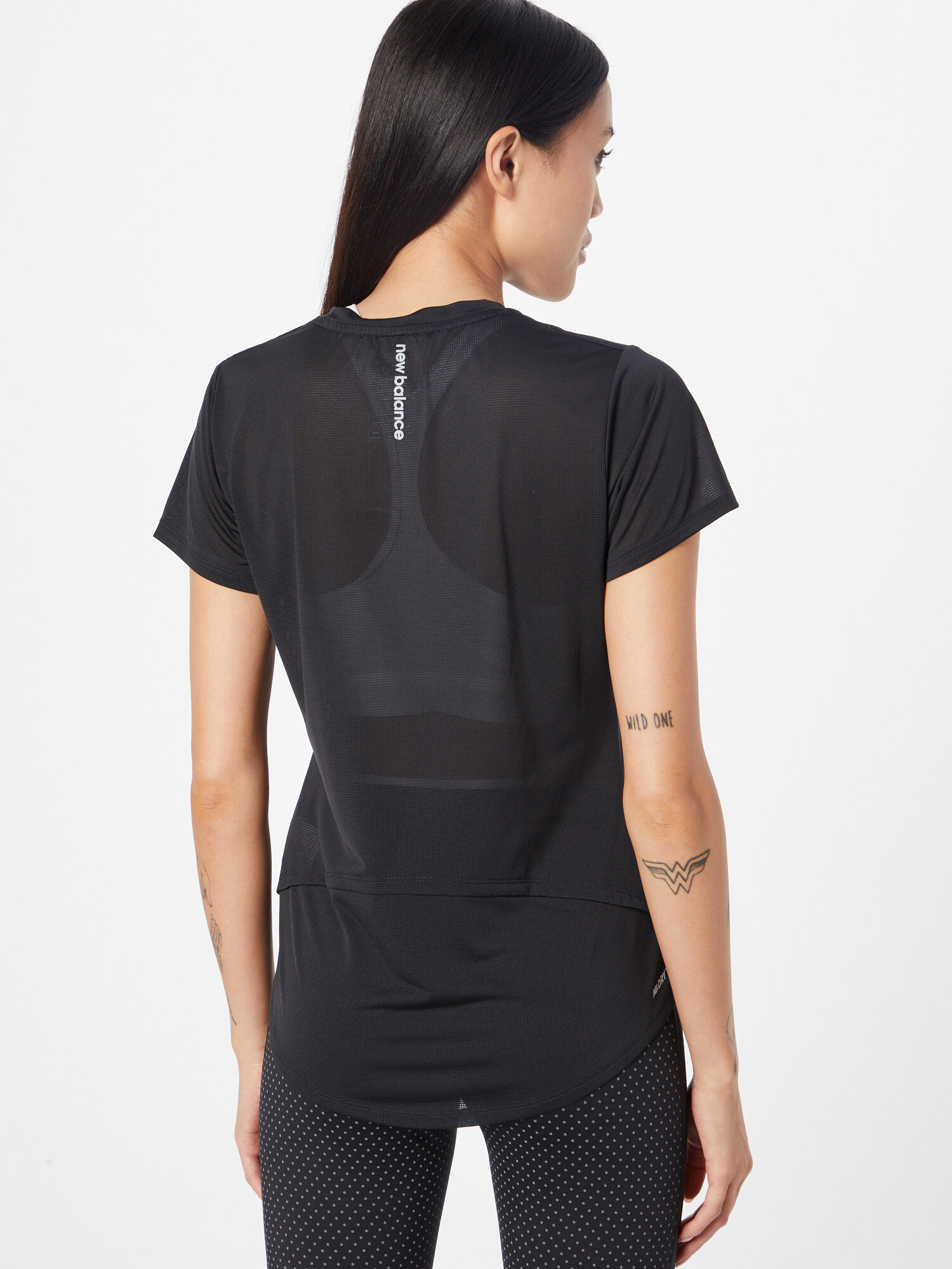 new balance Tricou funcțional 'Accelerate' negru / alb - Pled.ro