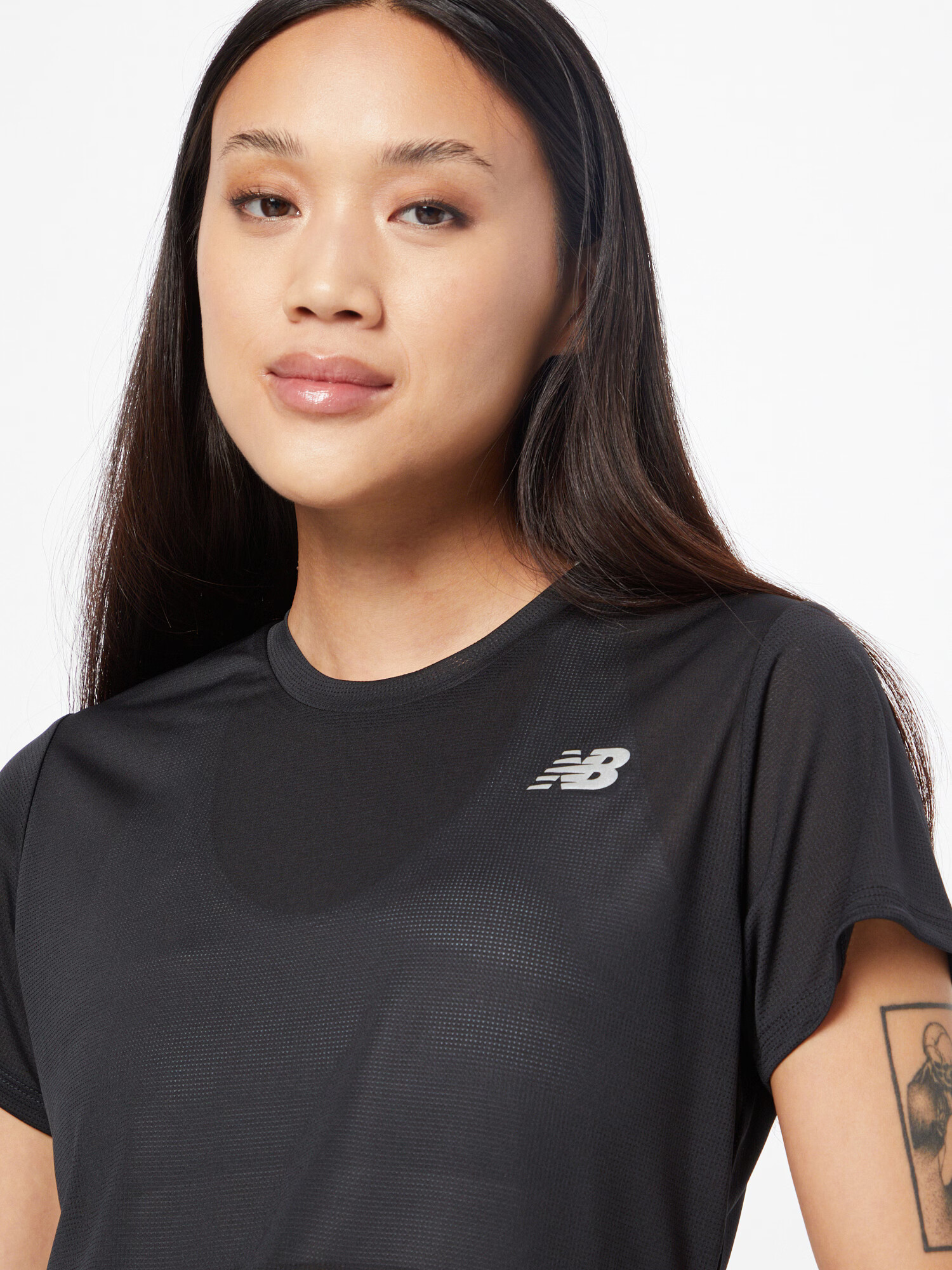 new balance Tricou funcțional 'Accelerate' negru / alb - Pled.ro