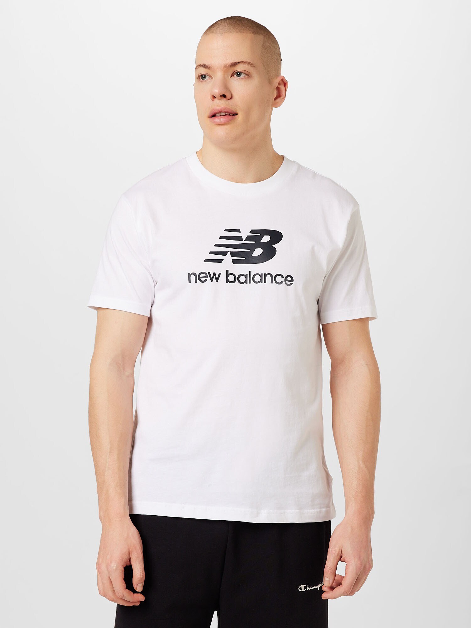 new balance Tricou negru / alb - Pled.ro