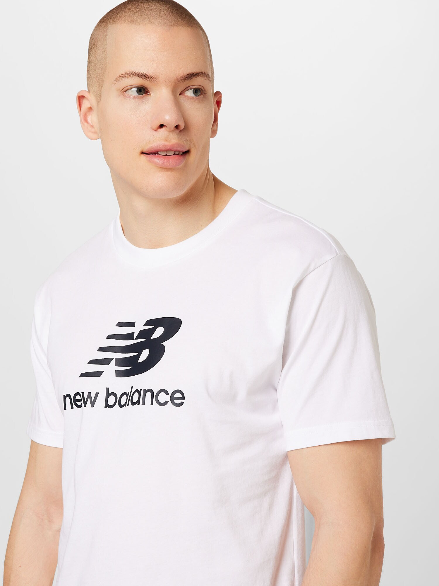 new balance Tricou negru / alb - Pled.ro