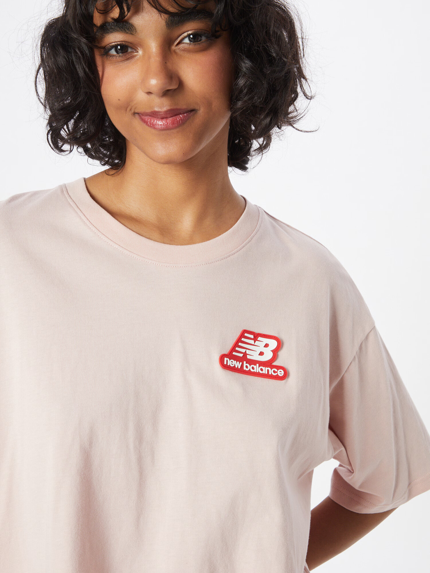 new balance Tricou roz pastel / roșu / alb - Pled.ro