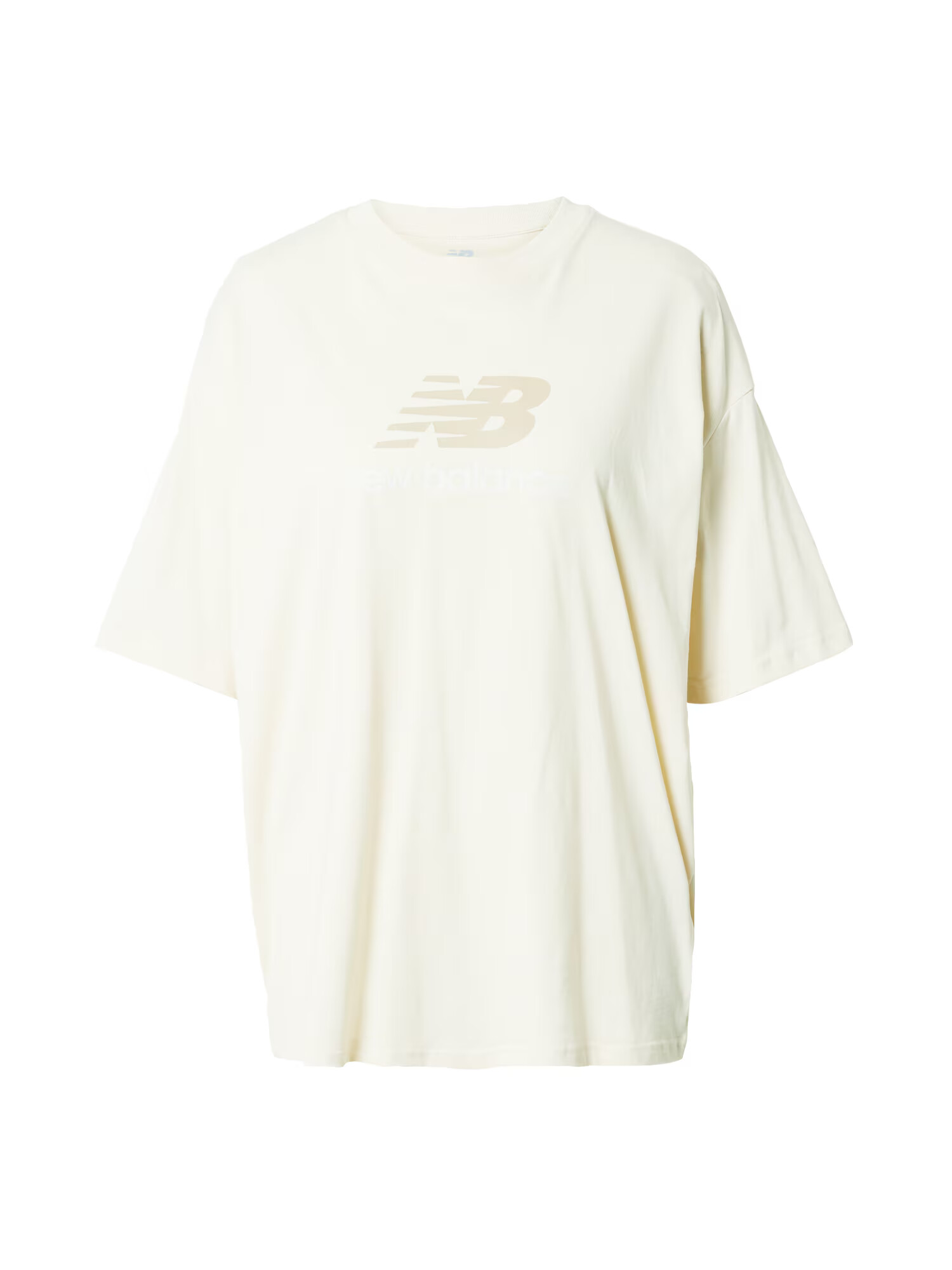 new balance Tricou supradimensional alb / alb lână - Pled.ro