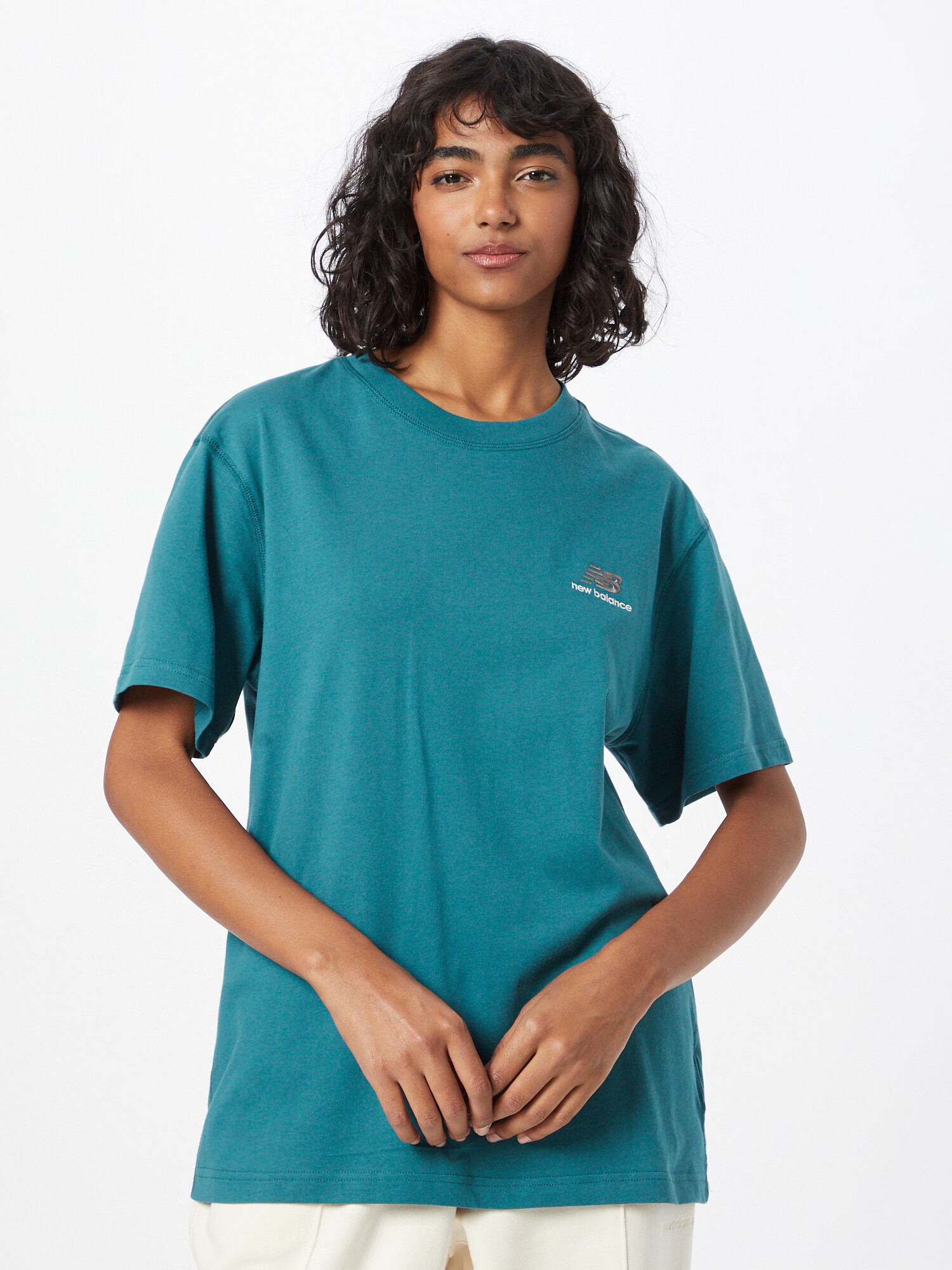 new balance Tricou verde smarald / negru / alb - Pled.ro