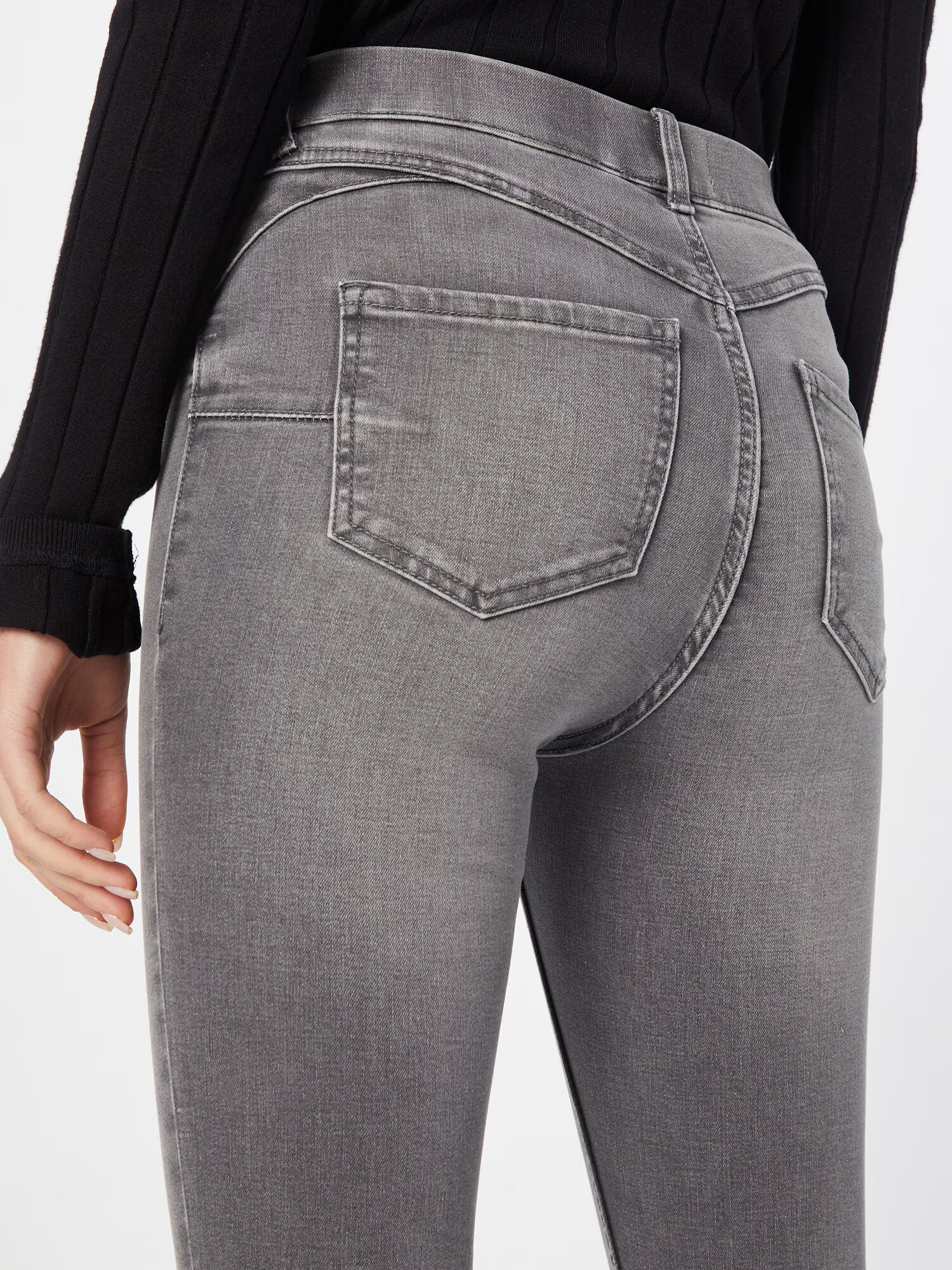 NEW LOOK Jeggings gri denim - Pled.ro