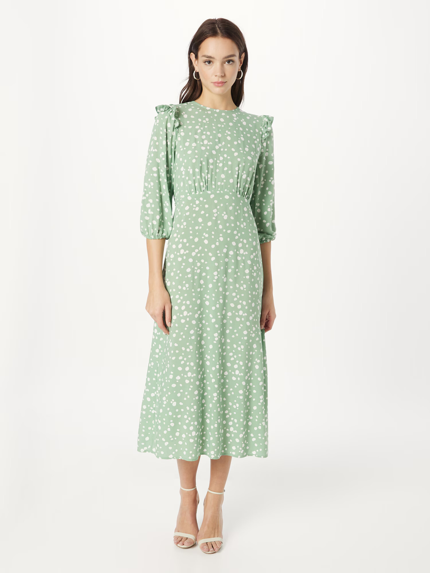 NEW LOOK Rochie 'BELLE' verde pastel / alb - Pled.ro