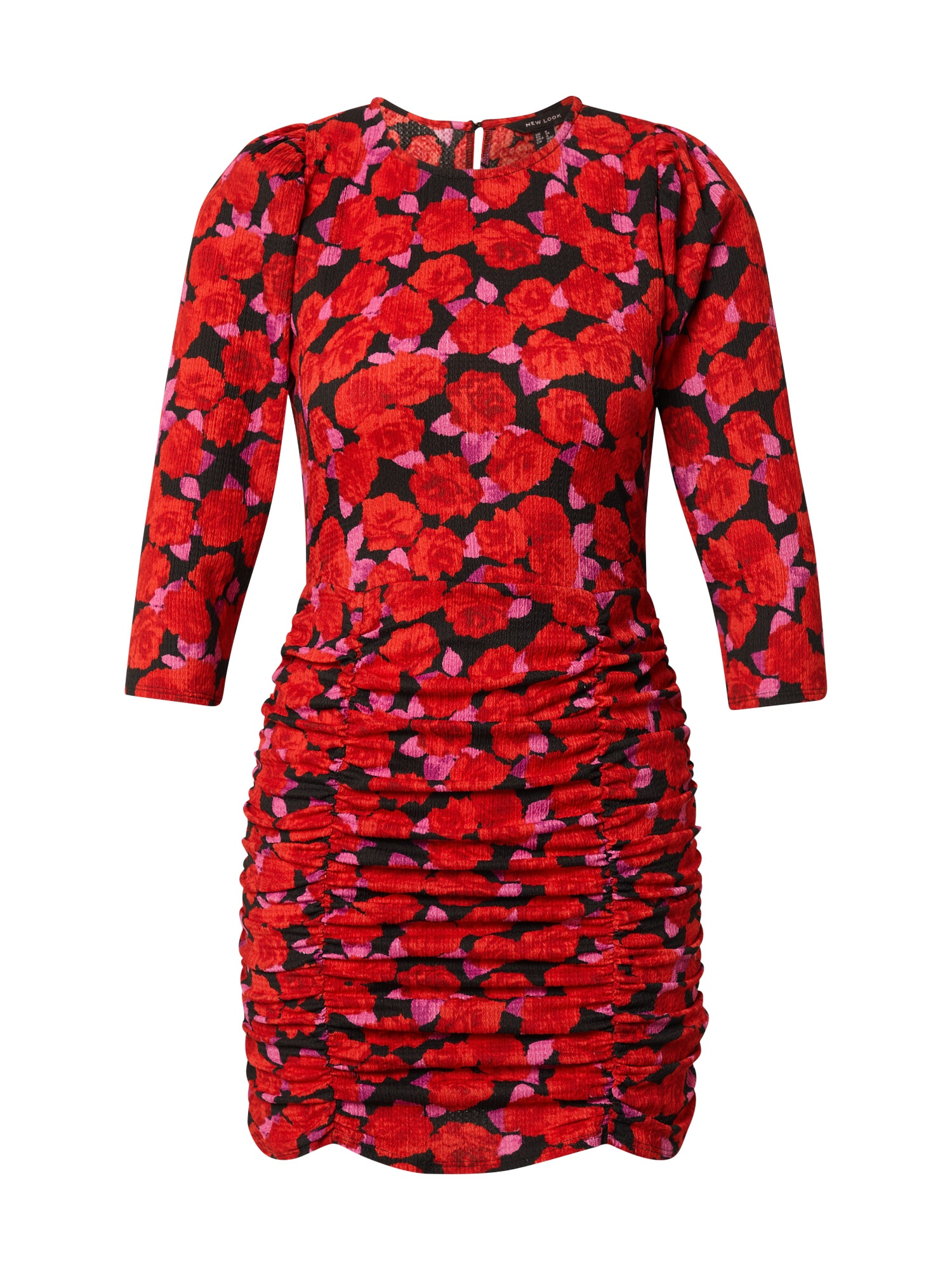 NEW LOOK Rochie roz pitaya / roșu / negru - Pled.ro