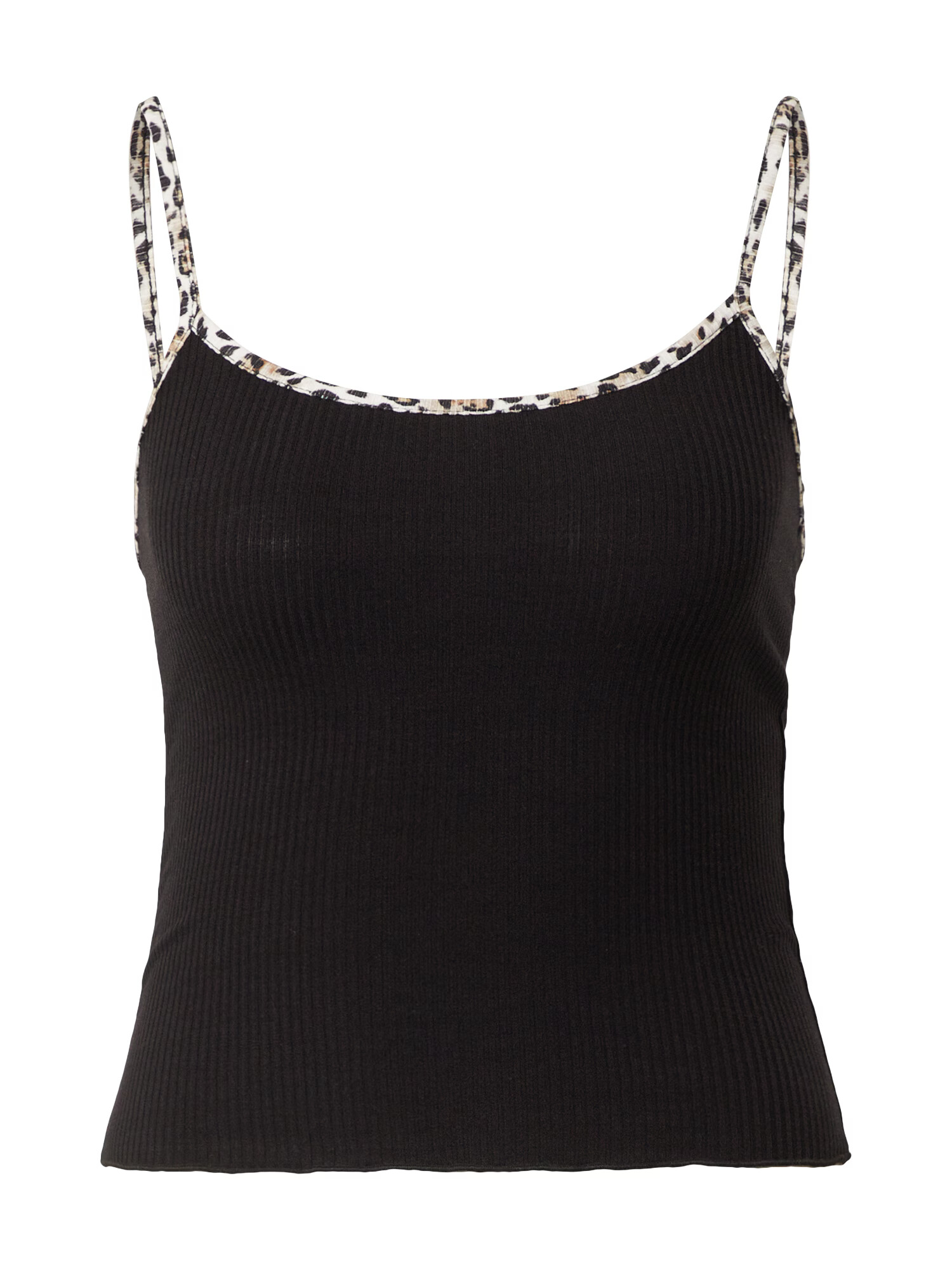 NEW LOOK Top maro deschis / negru / alb - Pled.ro