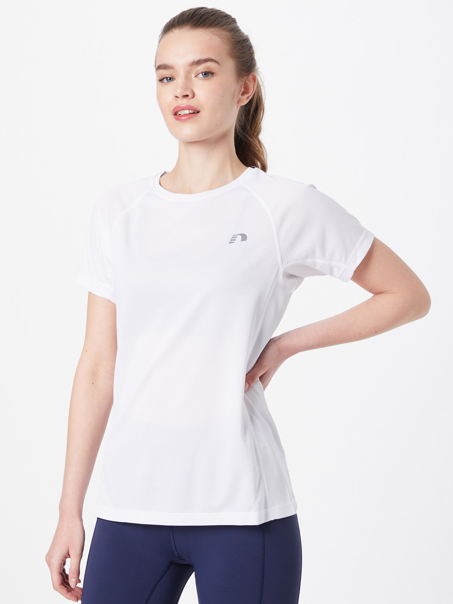 Newline Tricou funcțional gri / alb natural - Pled.ro