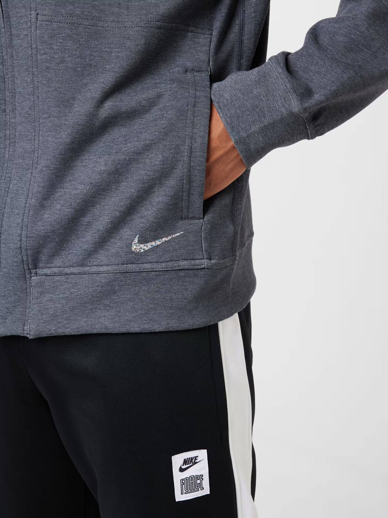 NIKE Bluză cu fermoar sport albastru porumbel / alb - Pled.ro