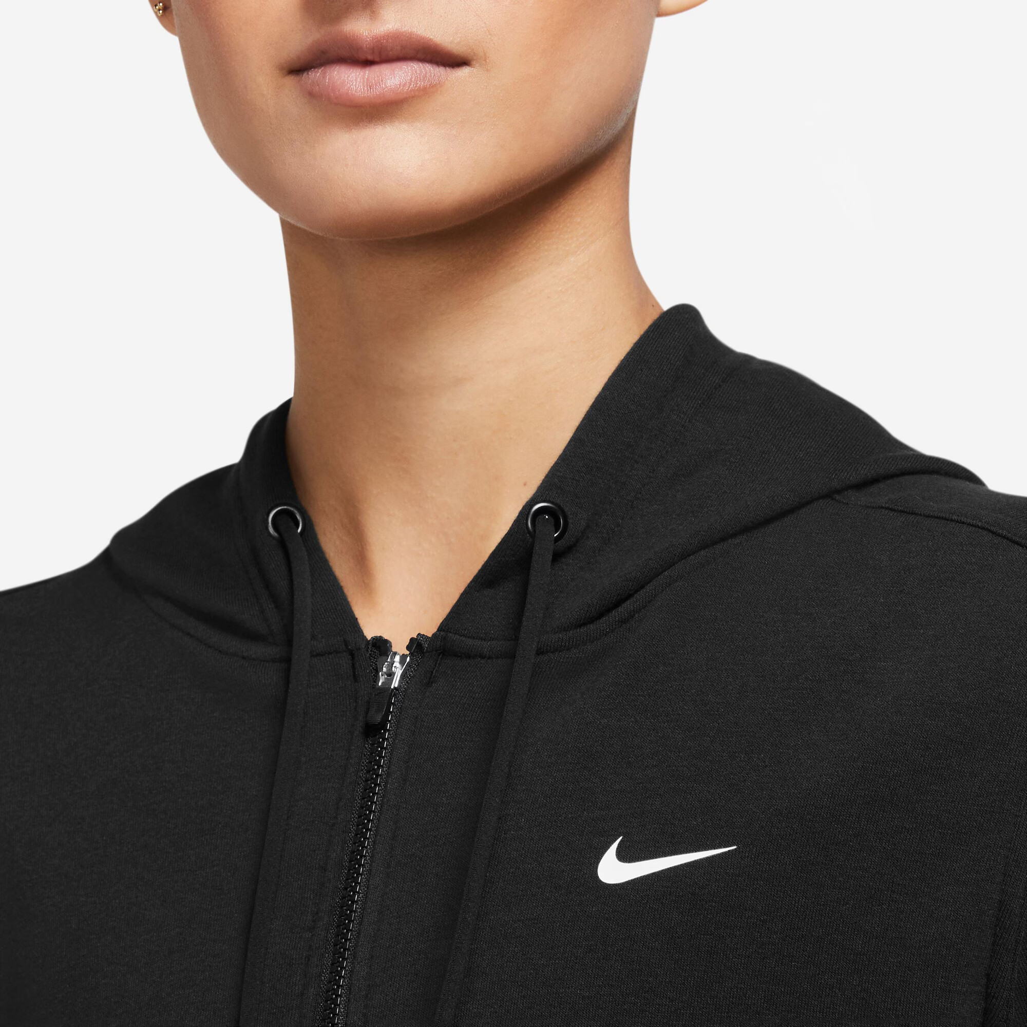 NIKE Bluză cu fermoar sport 'ONE' negru / alb murdar - Pled.ro