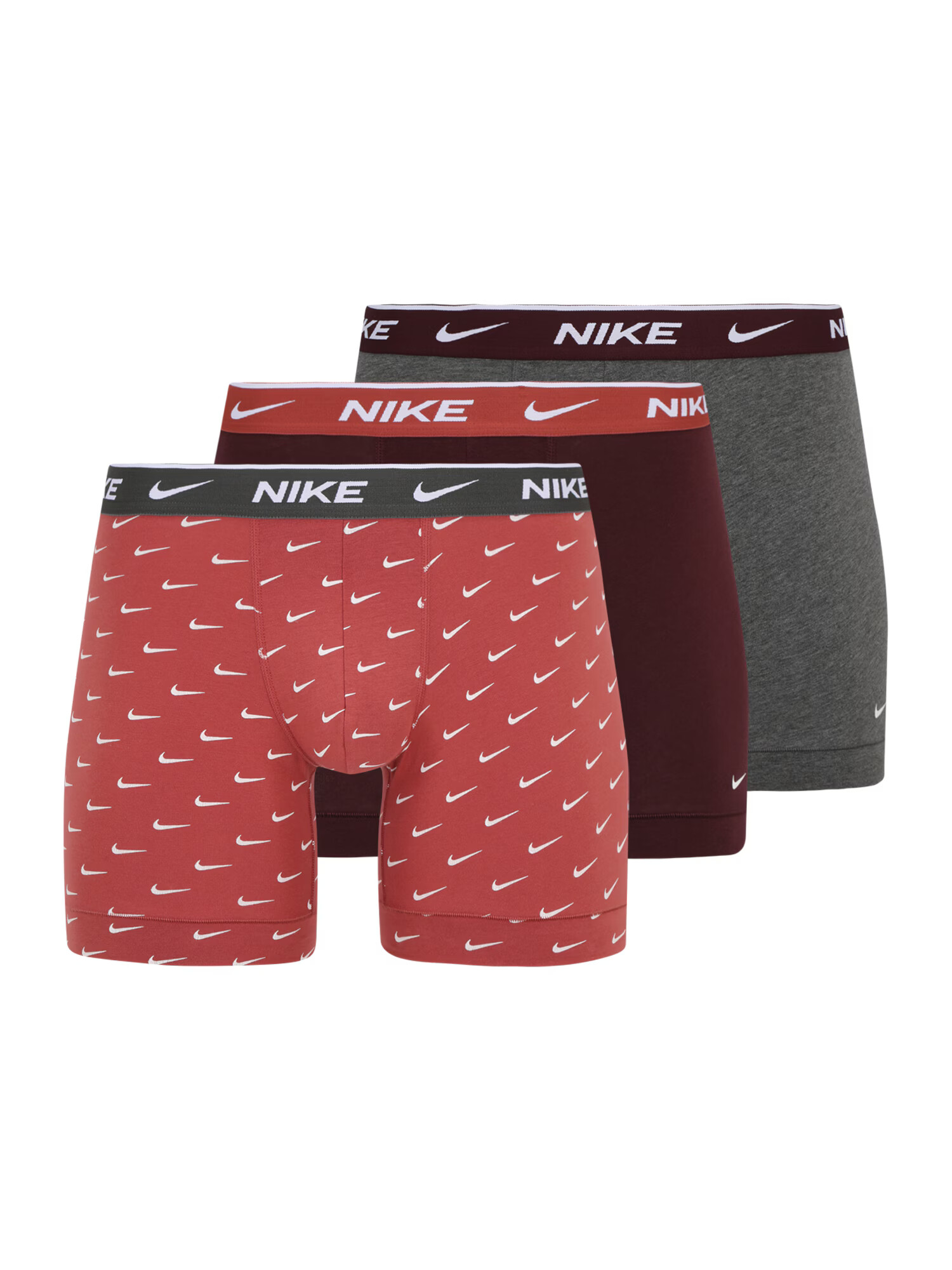 NIKE Chiloți sport gri amestecat / portocaliu / roșu vin / alb - Pled.ro