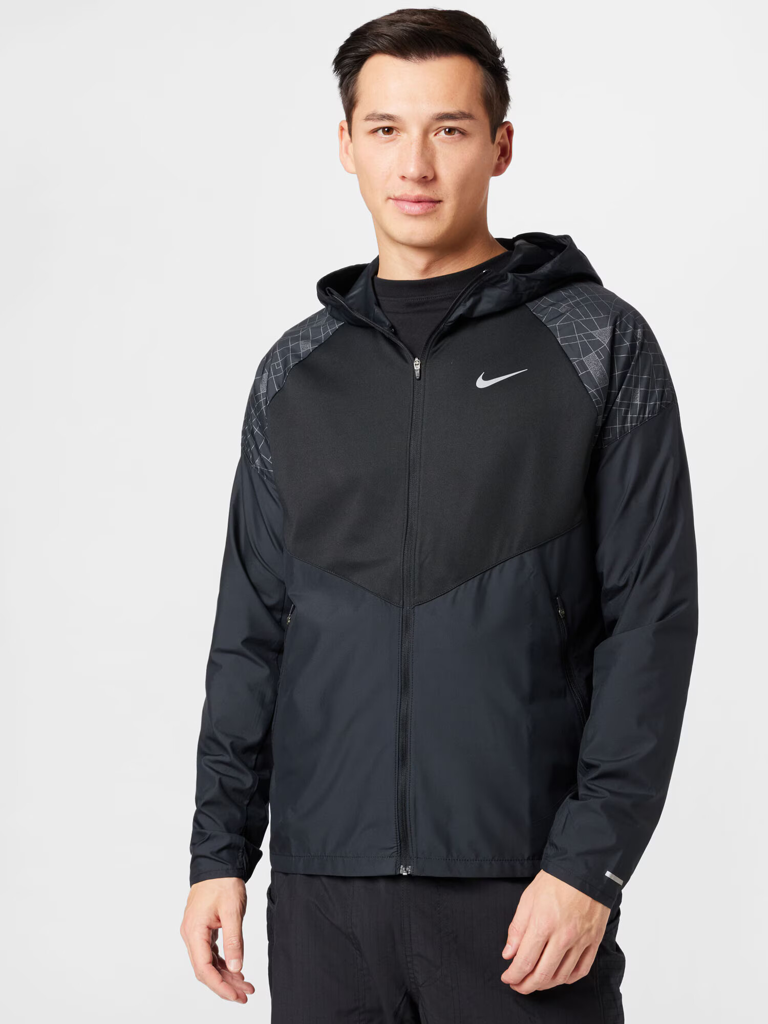 NIKE Geacă sport gri închis / negru / alb - Pled.ro