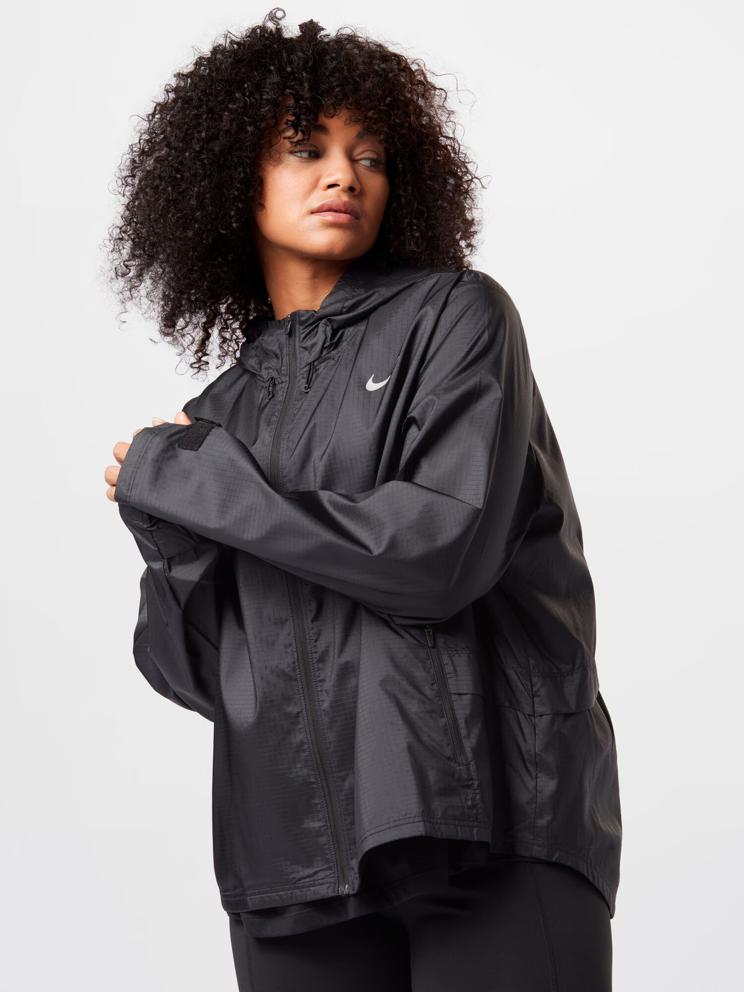 Nike Sportswear Geacă sport negru / alb - Pled.ro